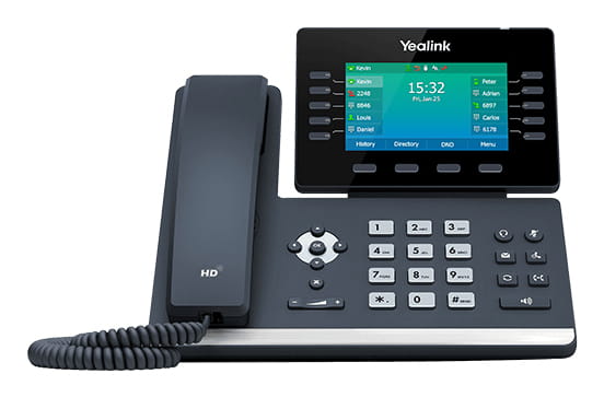 Yealink SIP-T54W, IP-Telefon, Schwarz, Kabelgebundenes Mobilteil, Tisch/Wand, Im Band, Außerhalb des Bandes, SIP-Info, 10 Zeilen