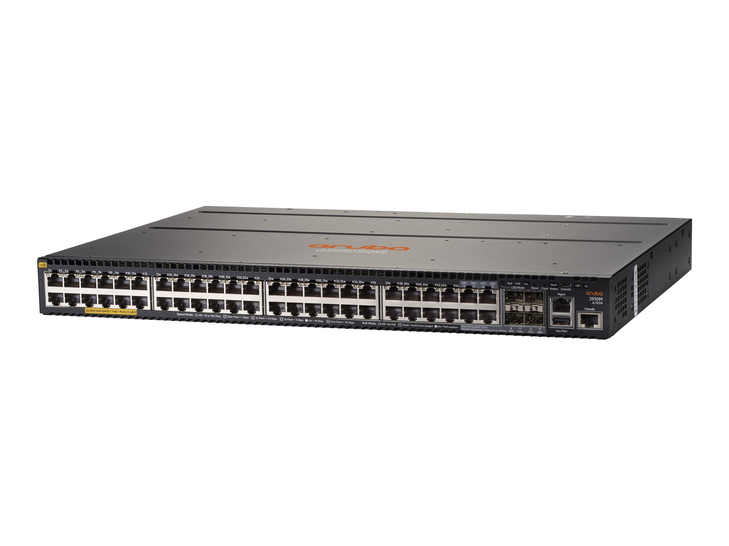 HPE Aruba Networking 2930M 48G POE+ 1-Slot - Switch - L3 - managed - 44 x 10/100/1000 (PoE+)