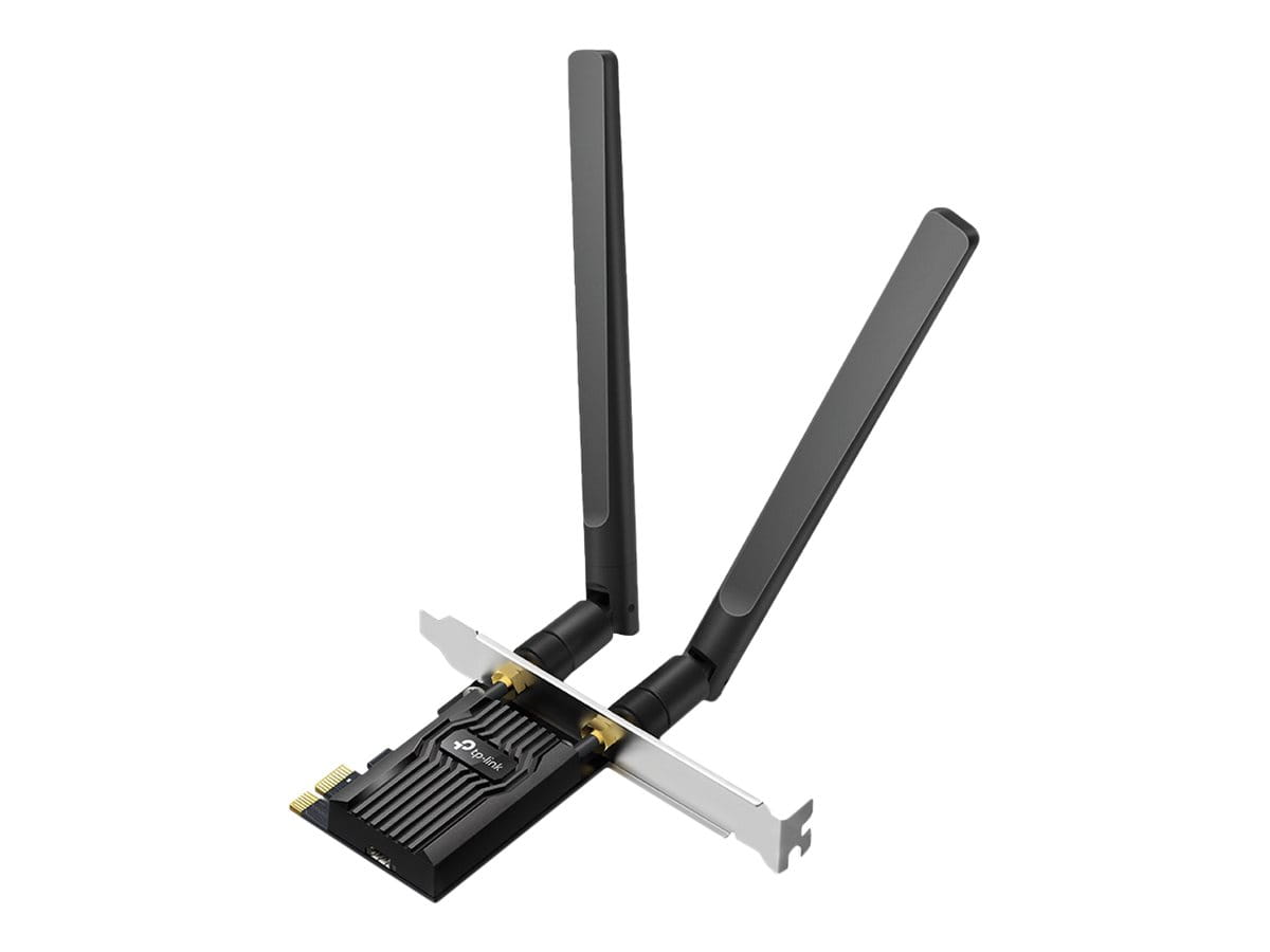 TP-LINK AX1800 Wi-Fi 6 Bluetooth 5.2 PCIe Adapter, Eingebaut, Kabellos, PCI Express, WLAN / Bluetooth, 1800 Mbit/s, Schwarz