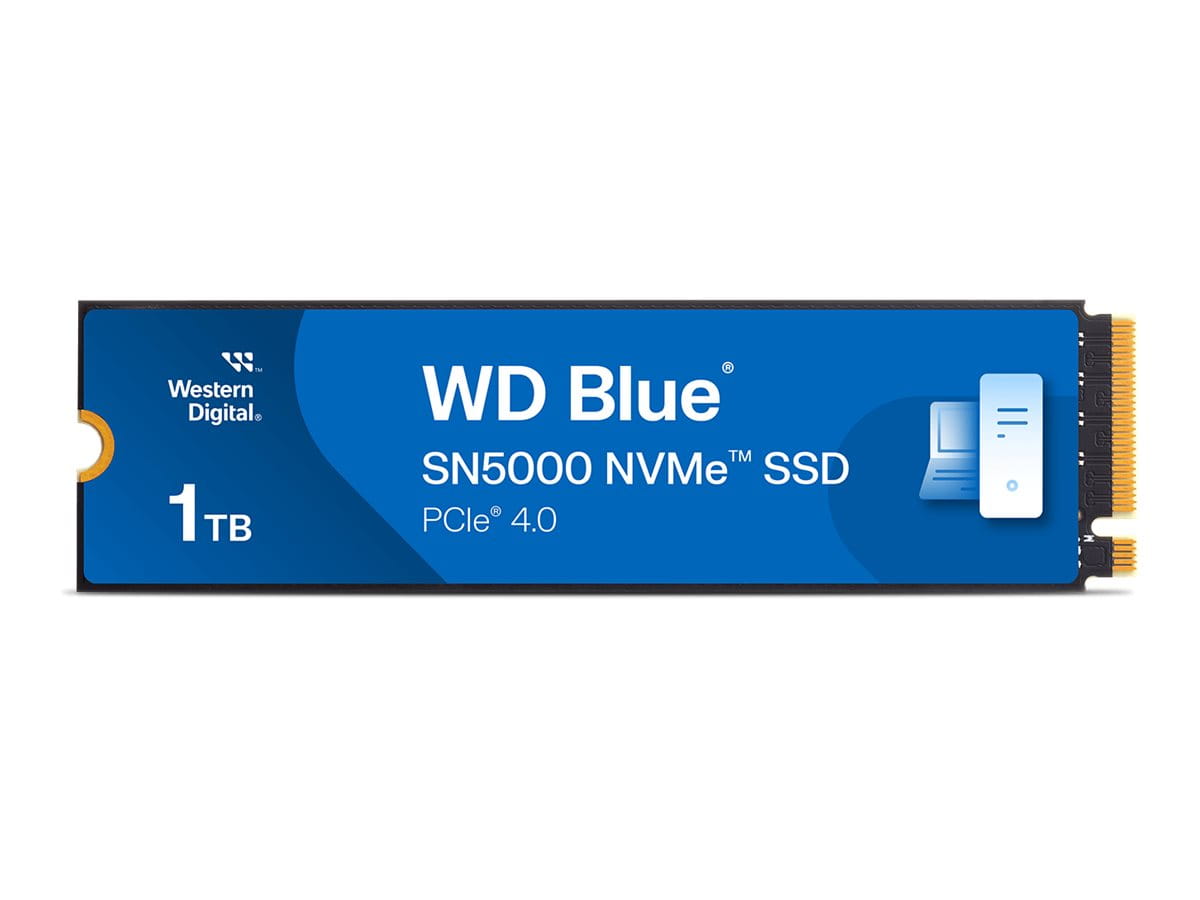 WD Blue SN5000 WDS100T4B0E-00CNZ0 - SSD - 1 TB - intern - M.2 2280 - PCIe 4.0 x4 (NVMe)