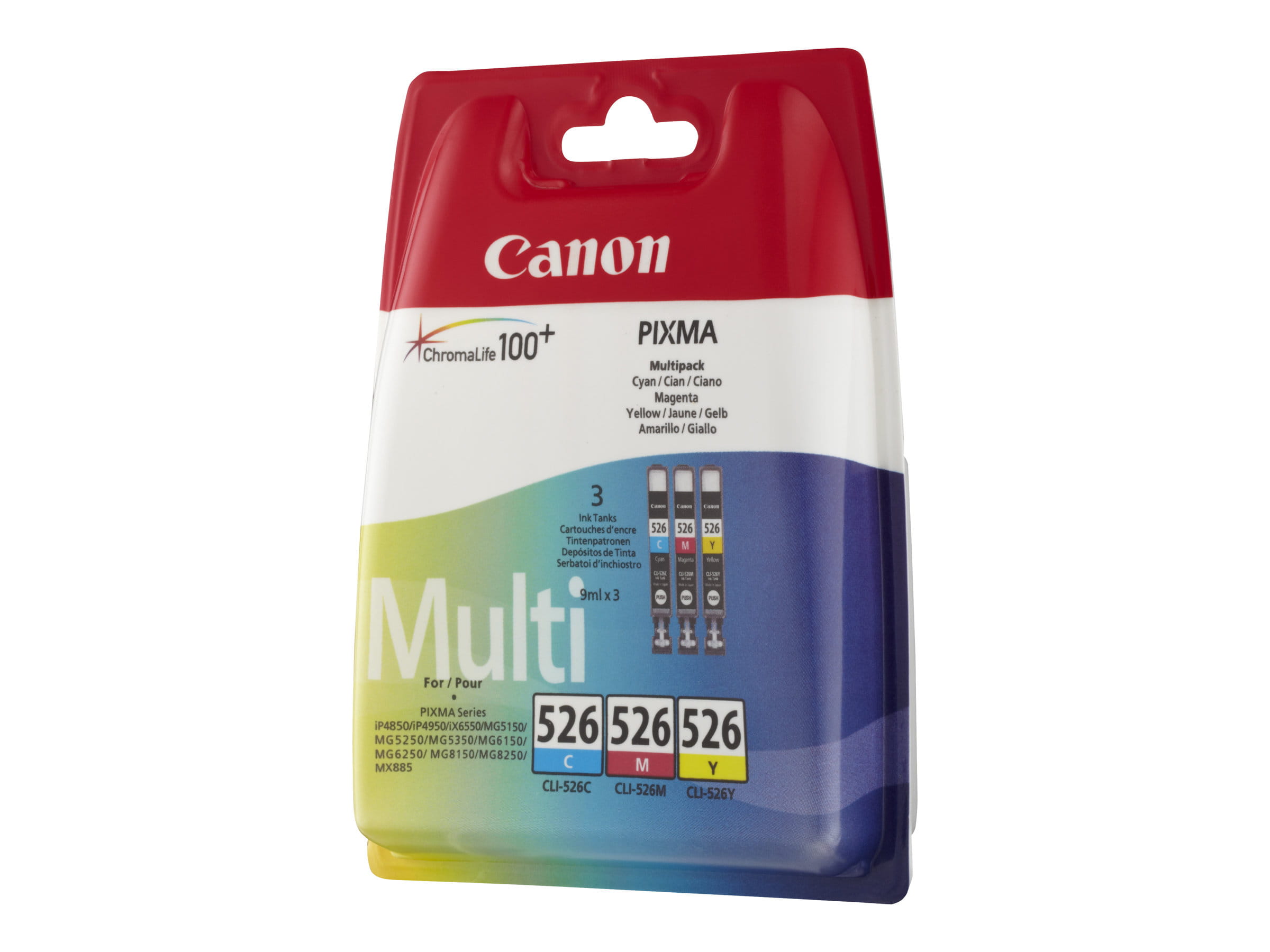 Canon CLI-526 Multipack - 3er-Pack - Gelb, Cyan, Magenta