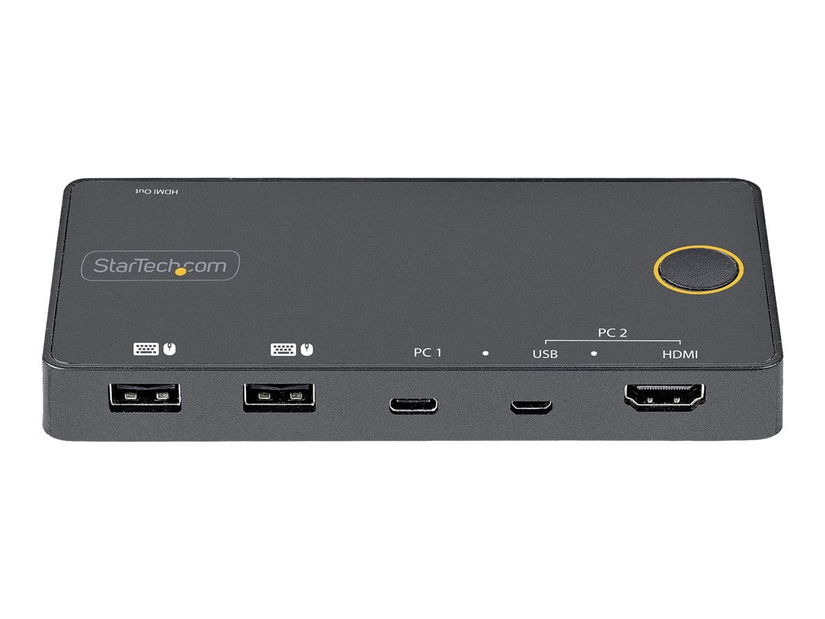 StarTech.com 2 Port Hybrid KVM Switch HDMI+USB-A