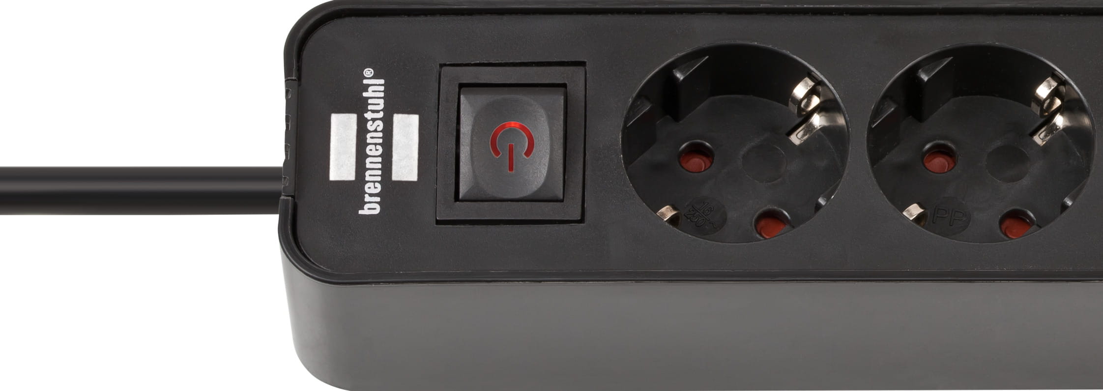 Brennenstuhl 1153240106, 1,5 m, Drinnen, IP20, Schwarz, 4 AC-Ausgänge, 240 V
