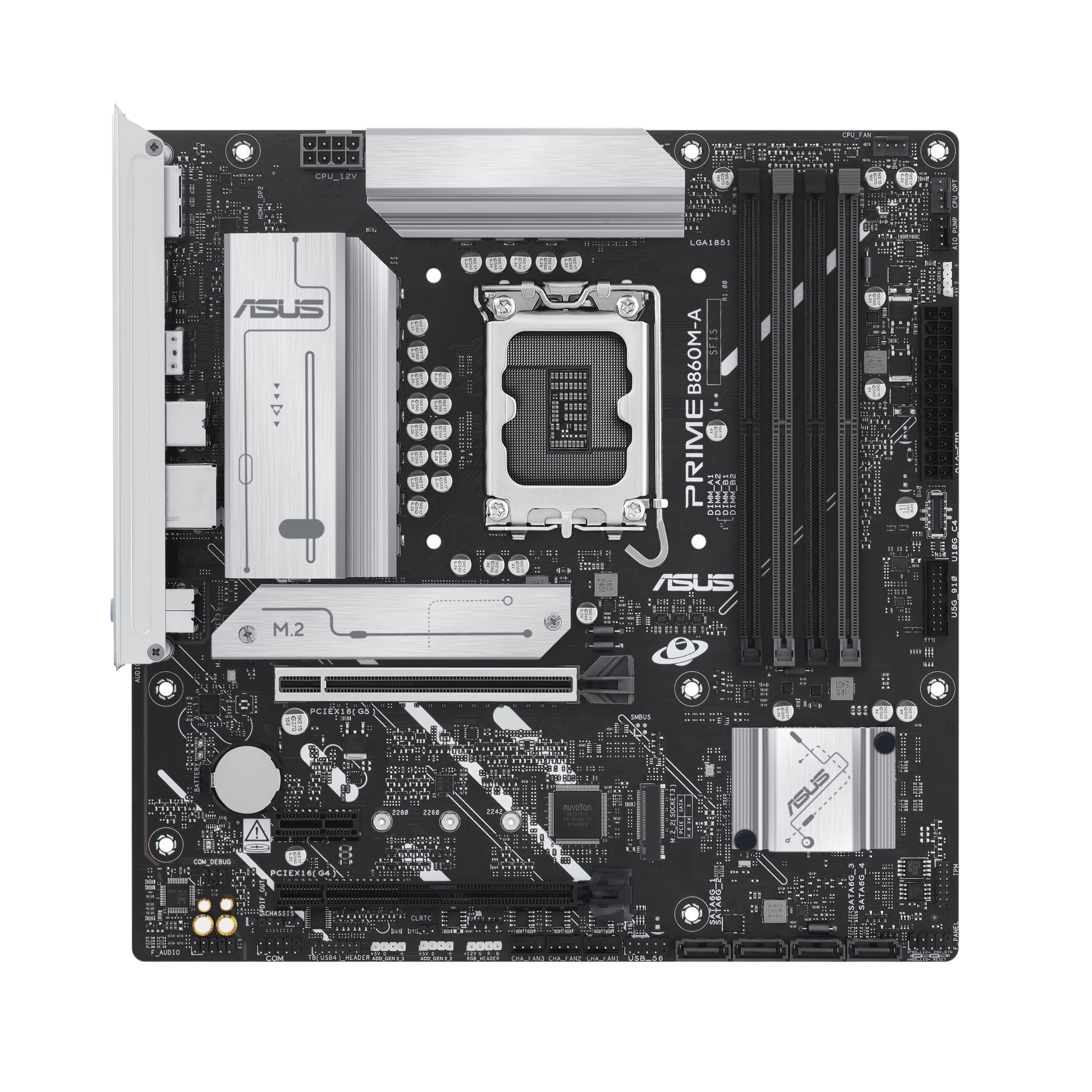 ASUS PRIME B860-PLUS-CSM - Motherboard - ATX - LGA1851-Sockel - B860 Chipsatz - USB-C 3.2 Gen 2x2, USB 3.2 Gen 2, USB 3.2 Gen 1, USB-C 3.2 Gen 1 - 2.5 Gigabit LAN - Onboard-Grafik (CPU erforderlich)