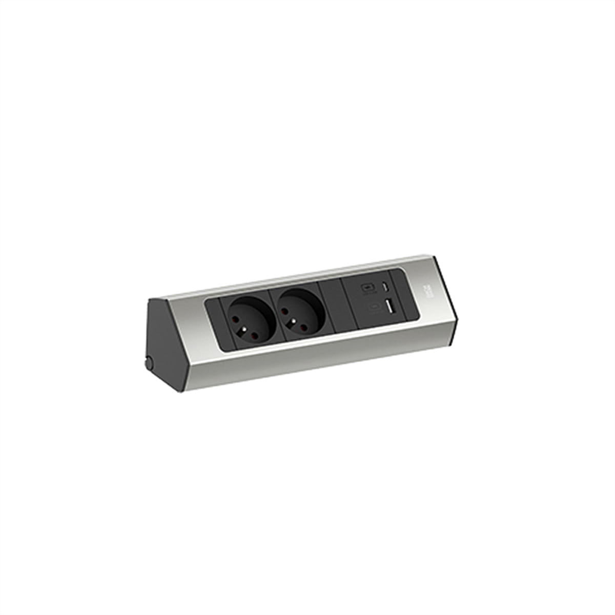 Bachmann CASIA 2 2xUTE 1xUSB A/C 22W AEH Edelstahl-Optik - Steckdosenleiste