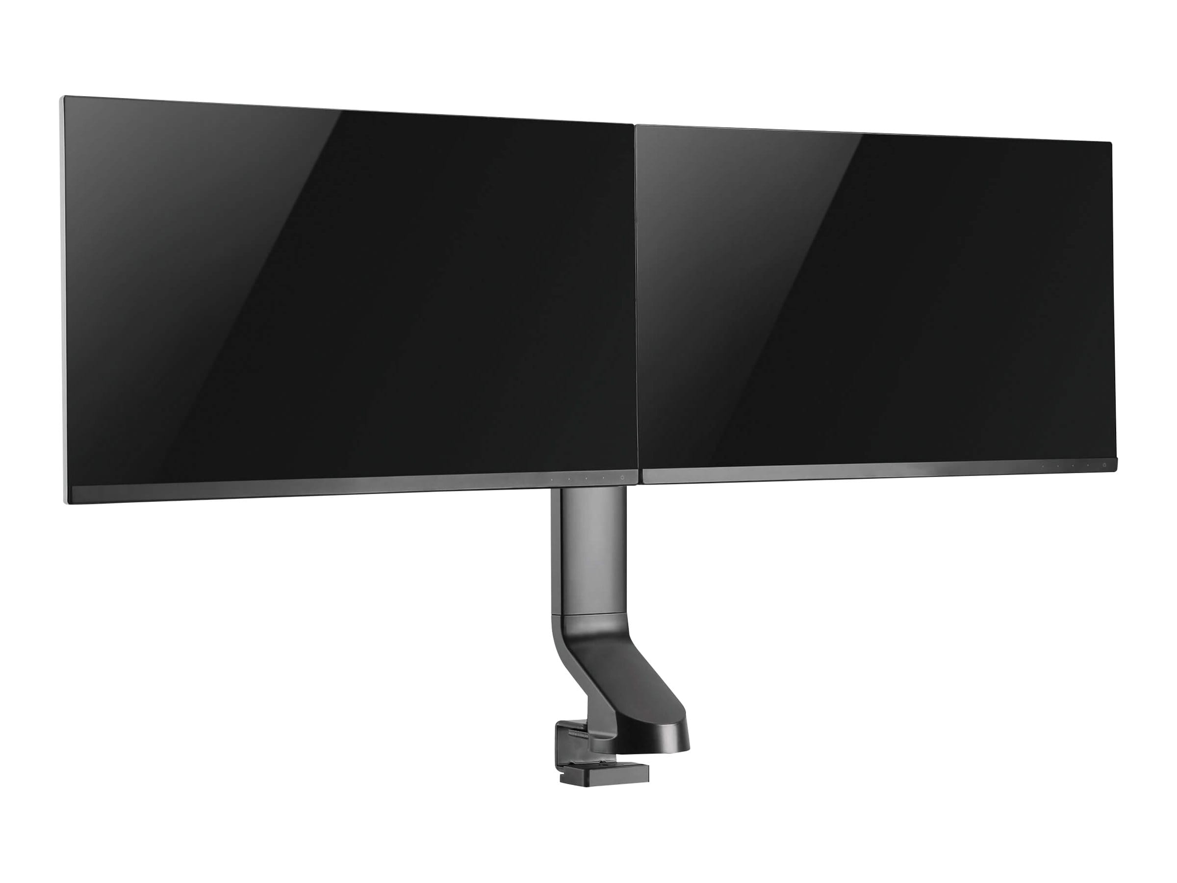 Tripp Eaton Tripp Lite Series Dual-Display Monitor Arm with Desk Clamp and Grommet - Height Adjustable, 17" to 27" Monitors - Befestigungskit - für 2 LCD-Displays - Stahl - Schwarz - Bildschirmgröße: 43.2-68.6 cm (17"-27")