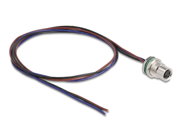 Delock Netzwerkkabel - 3-poliger M8 (W) zu ohne Stecker