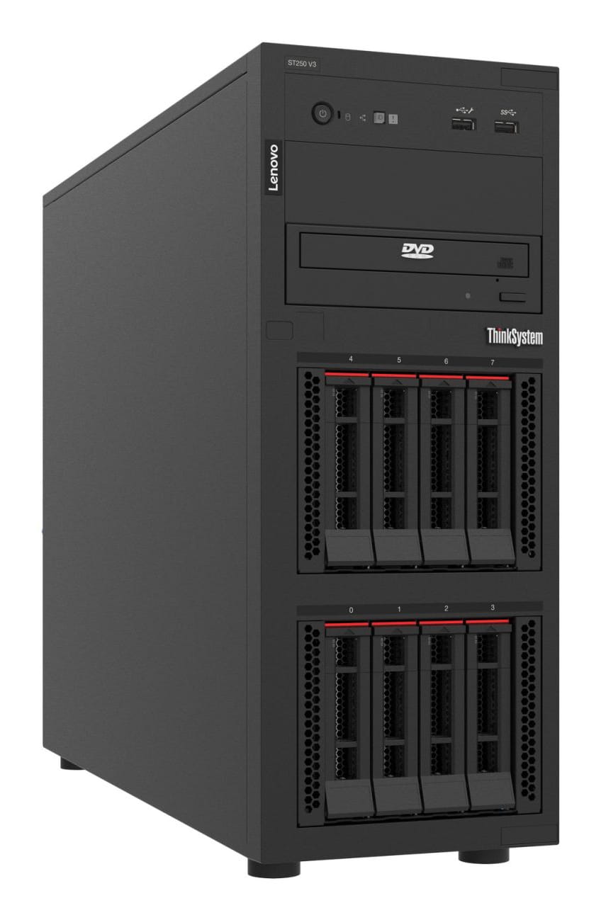 Lenovo ThinkSystem ST250 V3 7DCE - Server - Tower - 4U - 1-Weg - 1 x Xeon 6353P / 2.7 GHz - RAM 32 GB - Hot-Swap 6.4 cm (2.5")
