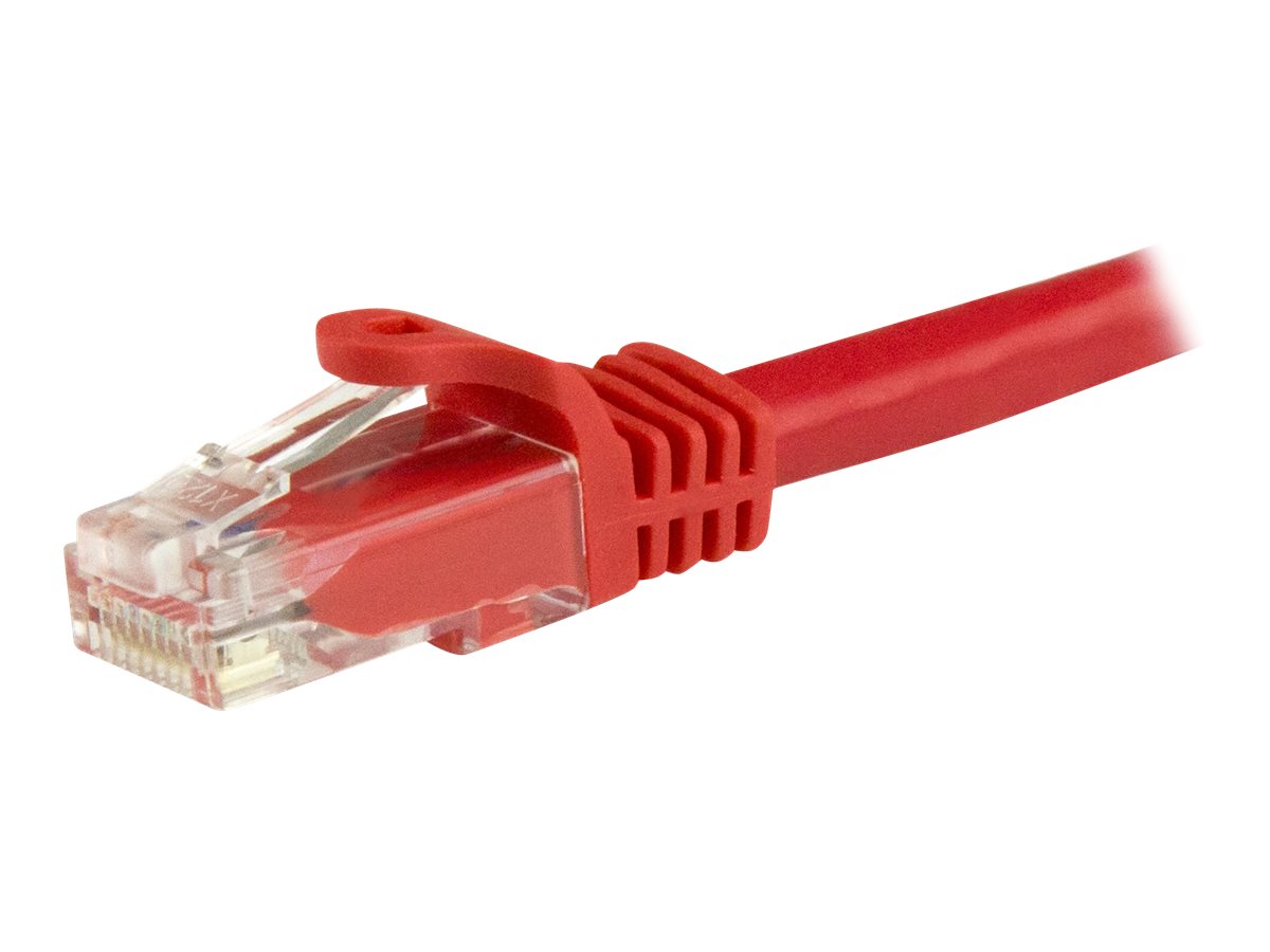 StarTech.com 5m CAT6 Ethernet Cable, 10 Gigabit Snagless RJ45 650MHz 100W PoE Patch Cord, CAT 6 10GbE UTP Network Cable w/Strain Relief, Red, Wiring is UL Certified/TIA - Category 6 - 24AWG (N6PATC5MRD)