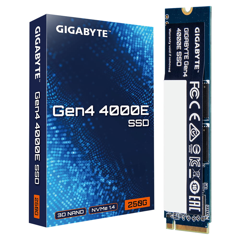 Gigabyte Gen4 4000E - SSD - 250 GB - intern - M.2 2280 - PCIe 4.0 x4 (NVMe)