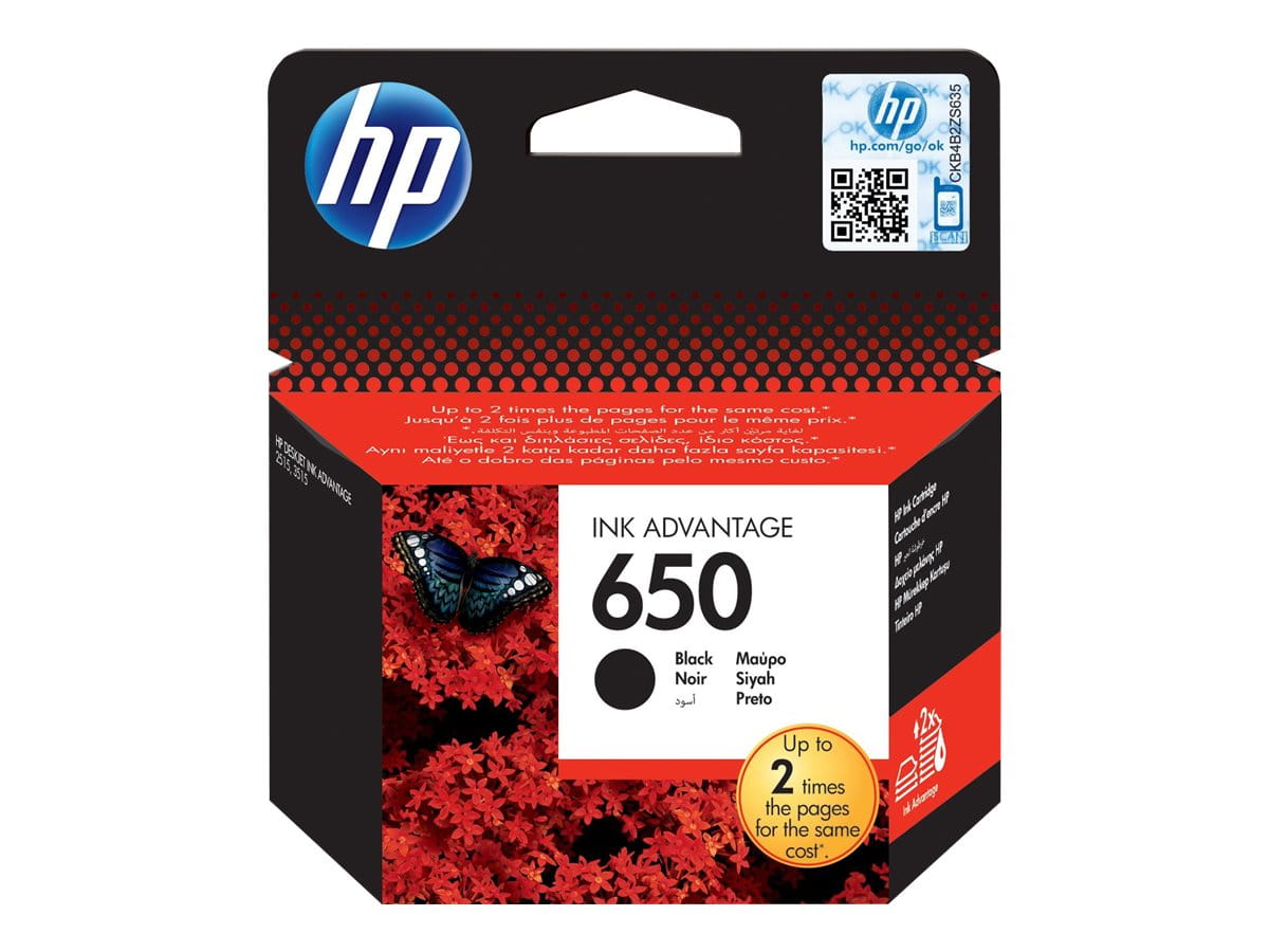 HP 650 - Schwarz - original - Ink Advantage