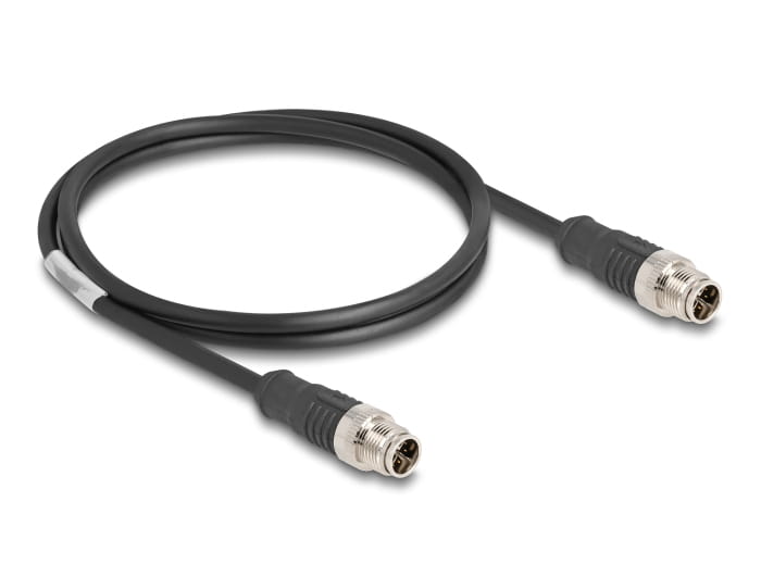 Delock Netzwerkkabel - 8 pin M12-X (M) zu 8 pin M12-X (M)