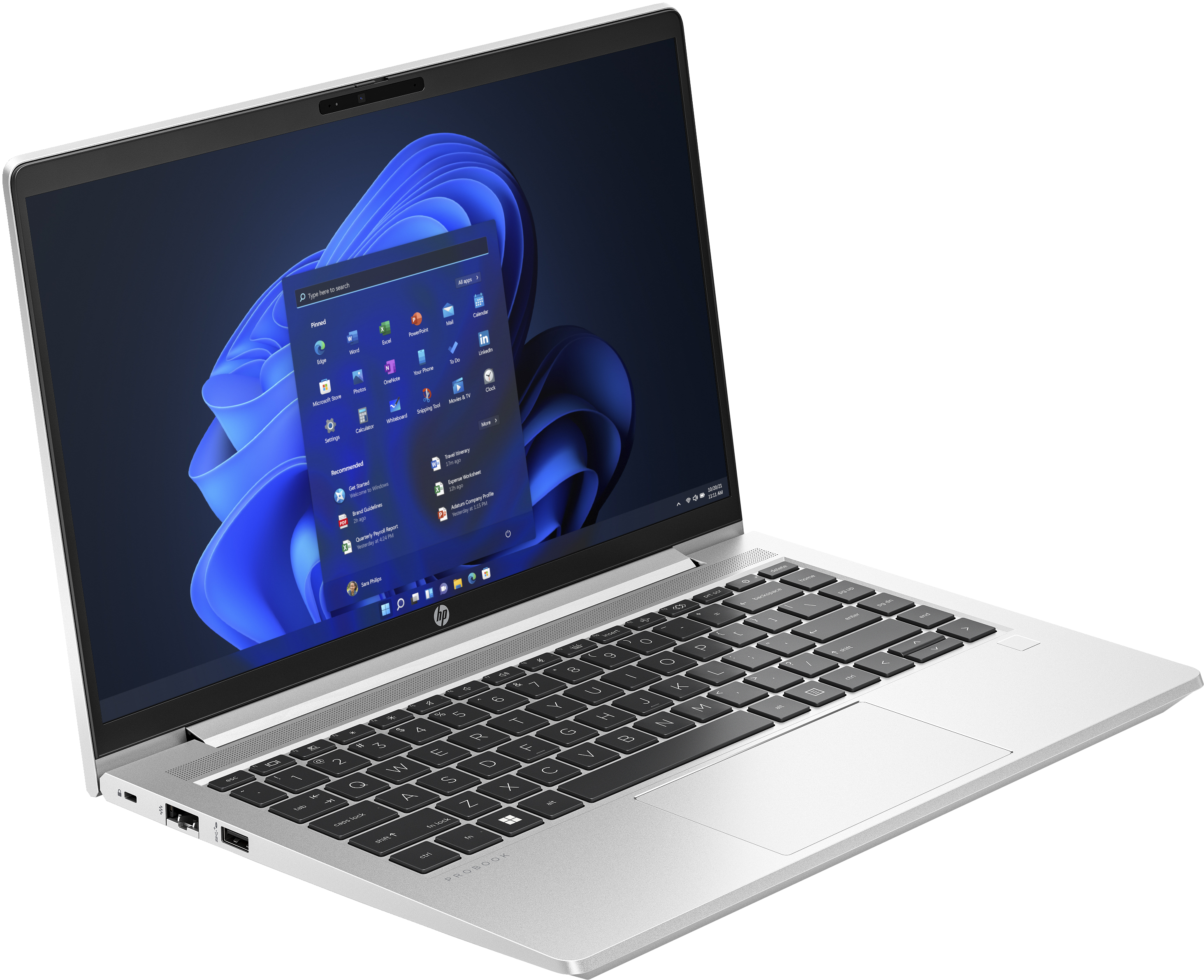 HP ProBook 445 G10 Notebook - 180°-Scharnierdesign - AMD Ryzen 5 7530U / 2 GHz - Win 11 Pro - Radeon Graphics - 16 GB RAM - 512 GB SSD NVMe - 35.6 cm (14")