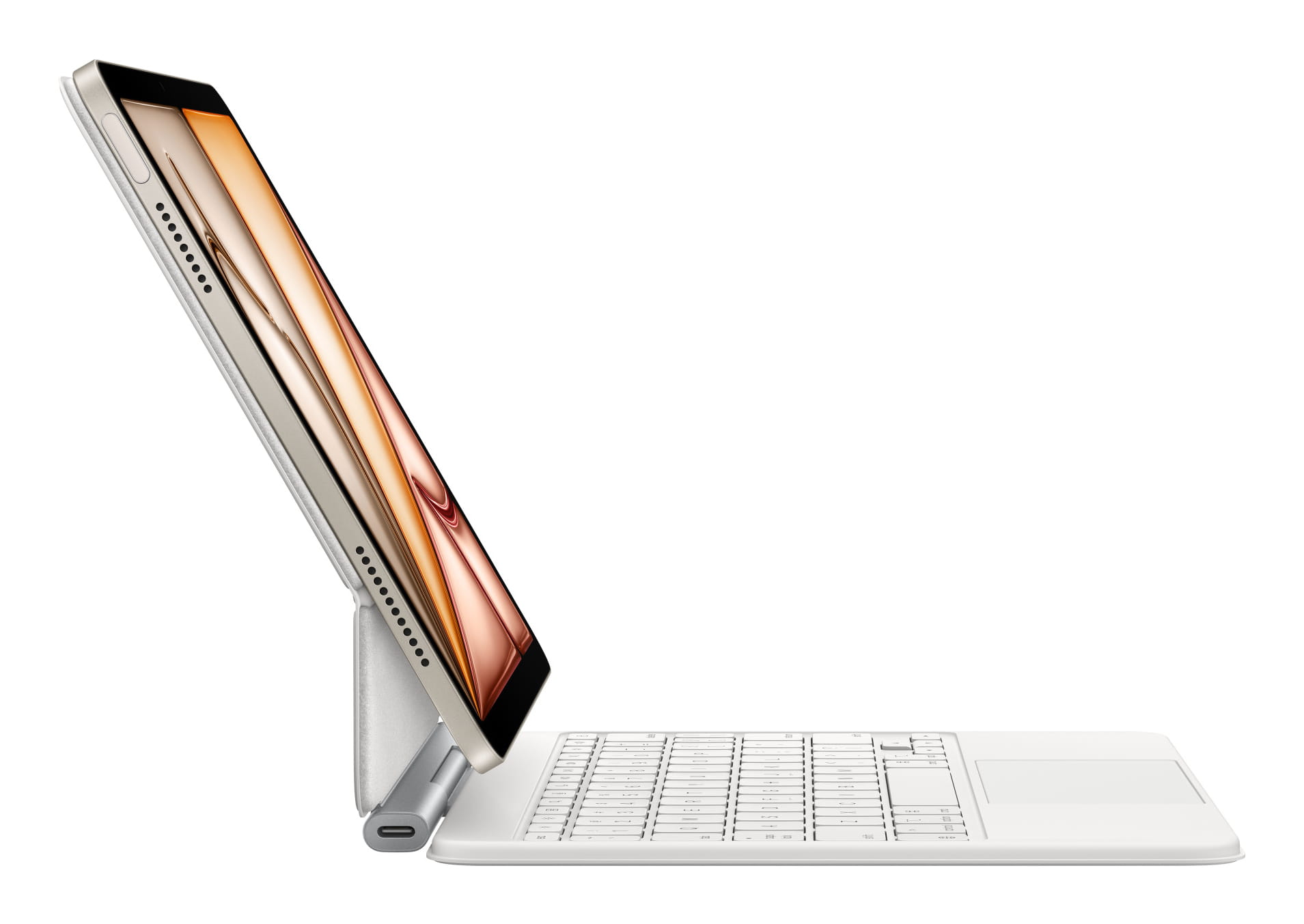 Apple Magic Keyboard - Tastatur und Foliohülle - mit Trackpad - Apple Smart connector - QWERTY - International Englisch - weiß - für 10.9-inch iPad Air (4. Generation, 5. Generation)