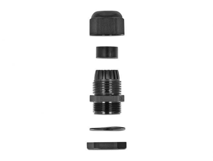 Delock PG25 - Kabelverschraubung - Schwarz (Packung mit 10)