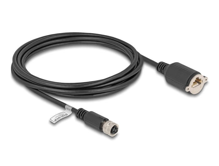 Delock Netzwerkkabel - 4-polig M12-D (W) zu RJ-45 (W)