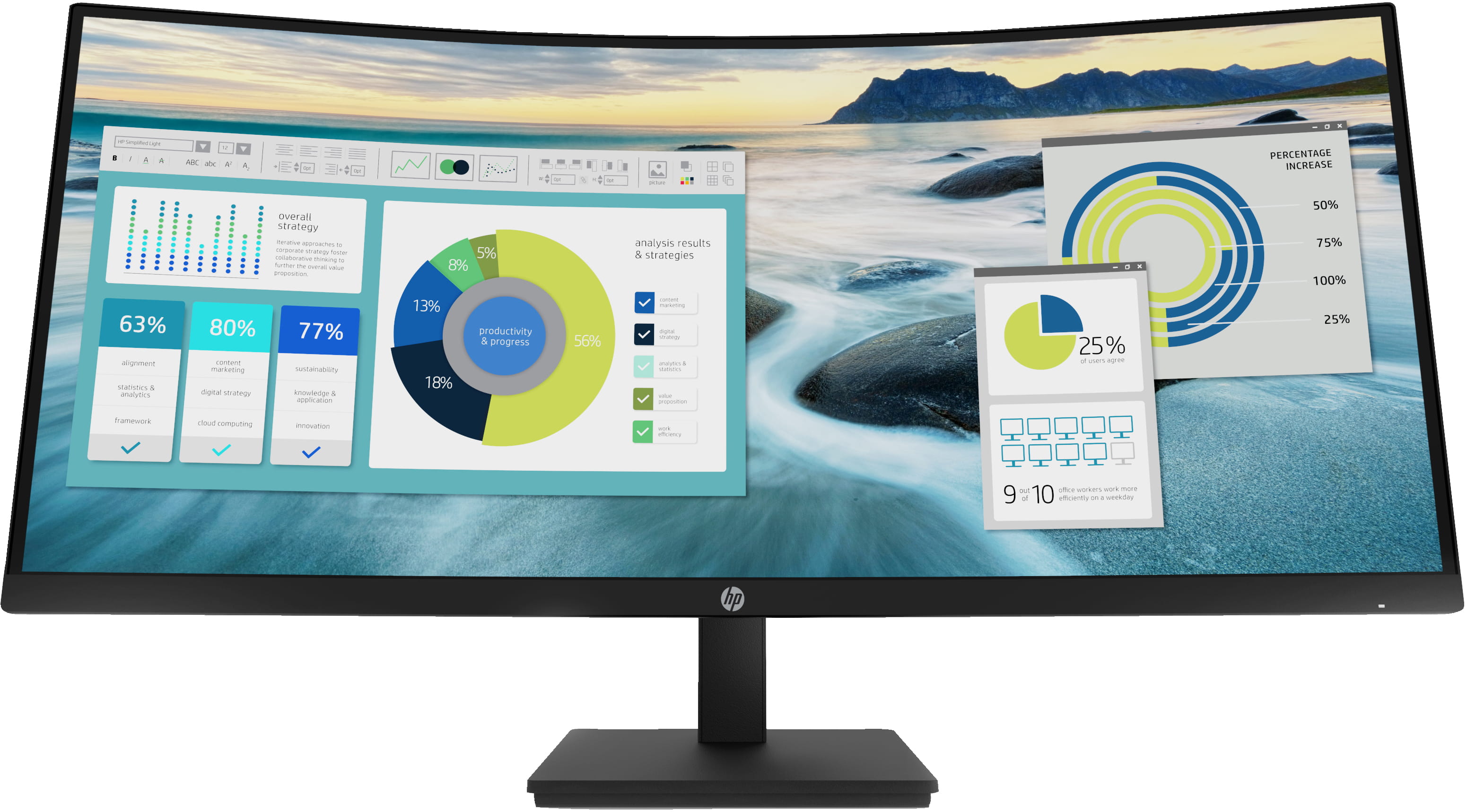 HP P34hc G4 - P-Series - LED-Monitor - gebogen - 86.36 cm (34")
