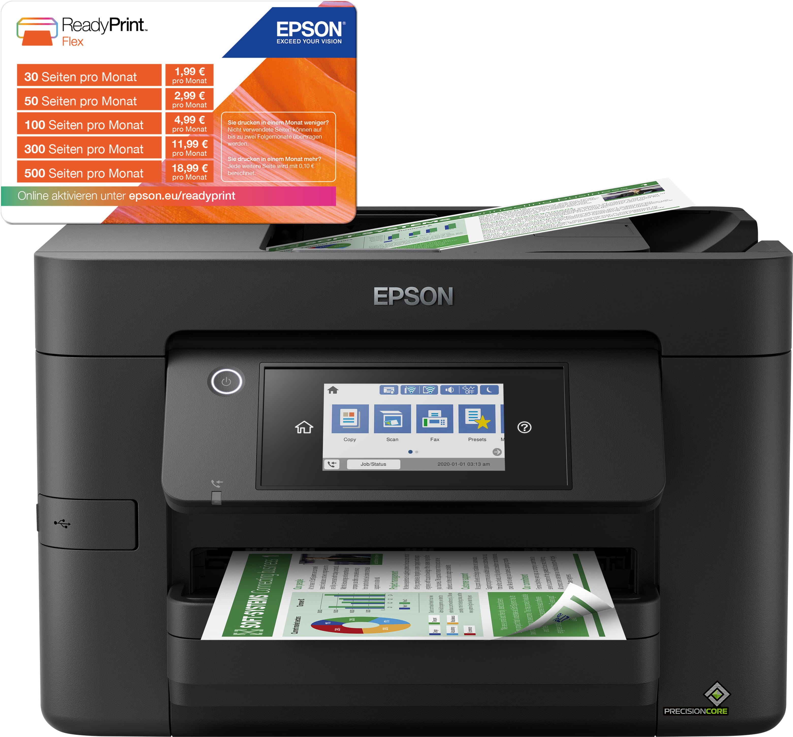 Epson WorkForce Pro WF-4820DWF - Multifunktionsdrucker - Farbe - Tintenstrahl - A4 (210 x 297 mm)