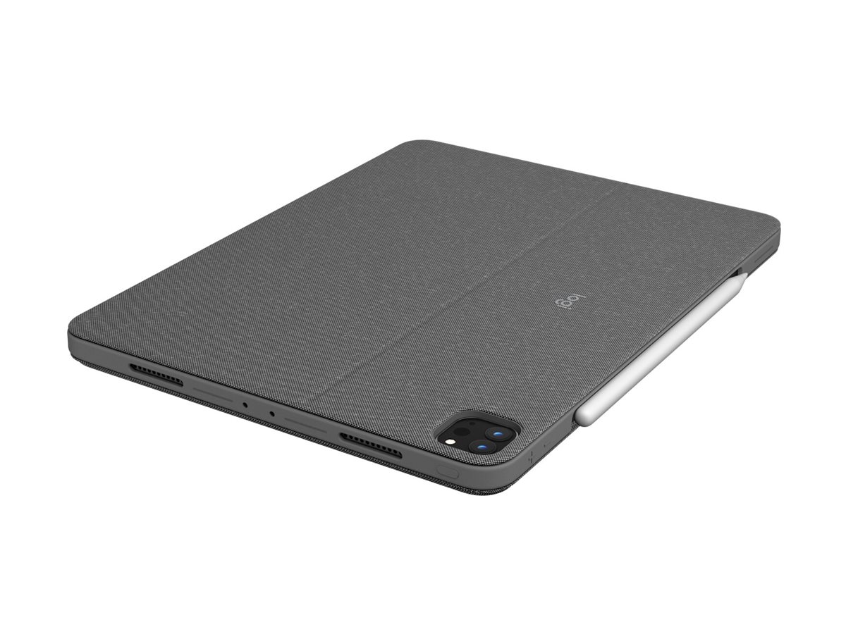 Logitech Combo Touch - Tastatur und Foliohülle - mit Trackpad - hinterleuchtet - Apple Smart connector - AZERTY - Französisch - Graphite - für Apple 11-inch iPad Pro (M4)