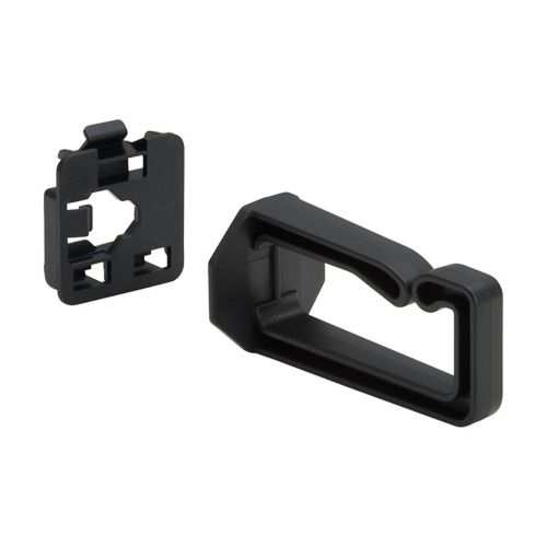 Eaton Tripp Lite Series Cable Management D-Rings for DIN Rails - Multi-Angle, 1U, Black, 2 Pack - D-Ring-Kabelführungskit (horizontal / vertikal)