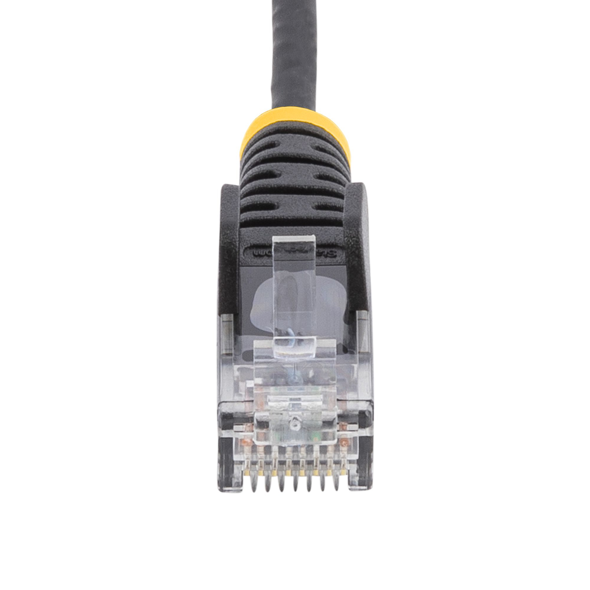 StarTech.com 1m Slim LSZH CAT6 Ethernet Cable, 10 Gigabit Snagless RJ45 100W PoE Patch Cord, CAT 6 10GbE UTP Network Cable w/Strain Relief, Black, ETL, Low Smoke Zero Halogen - Category 6 - 28AWG (N6PAT100CMBKS)