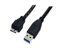 StarTech.com 0,5m USB 3.0 A auf Micro B Kabel - St/St - Schwarz - 50cm SuperSpeed USB 3.0 Anschlusskabel - Stecker / Stecker - USB-Kabel - Micro-USB Typ B (M)
