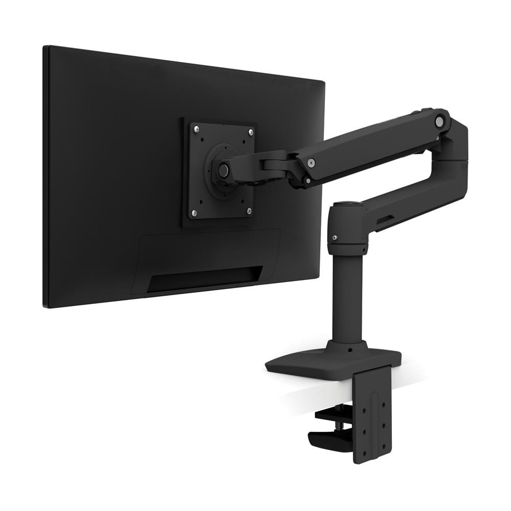 Ergotron LX - Befestigungskit (Gelenkarm, Spannbefestigung für Tisch, Tischplattenbohrung, 8" Stange) - Konstante Krafttechnologie - für LCD-Display - Aluminium - mattschwarz - Bildschirmgröße: bis zu 86,4 cm (bis zu 34 Zoll)