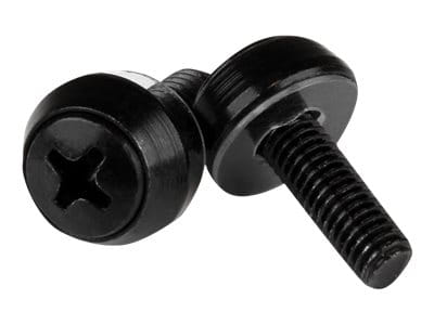 StarTech.com M5 x 12mm - Montageschrauben - 100er Pack - M5 Schrauben für Server Rack und Serverschrank - Schwarz - Schrauben-Kit - Schwarz (Packung mit 100)