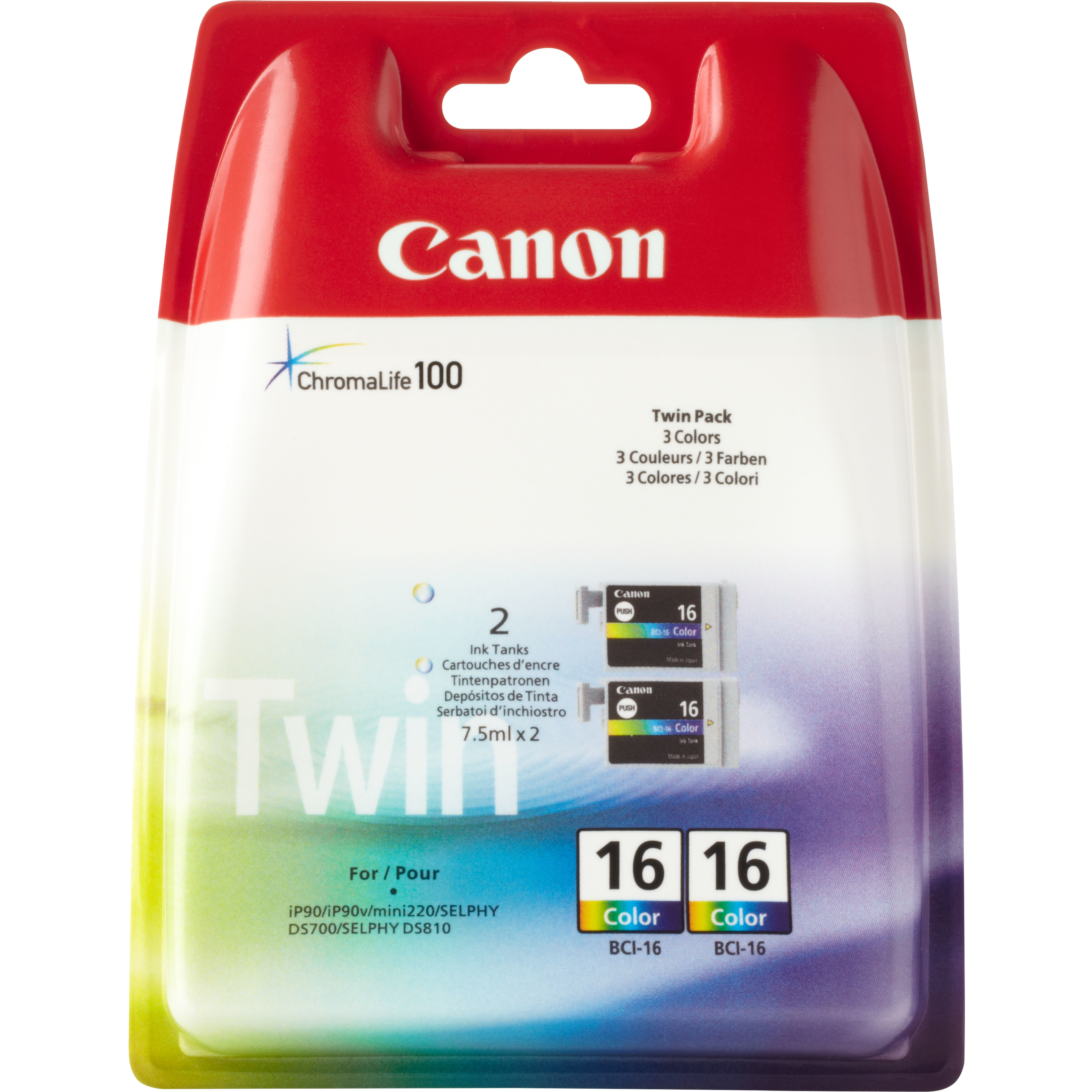 Canon BCI-16 - 2er-Pack - Gelb, Cyan, Magenta