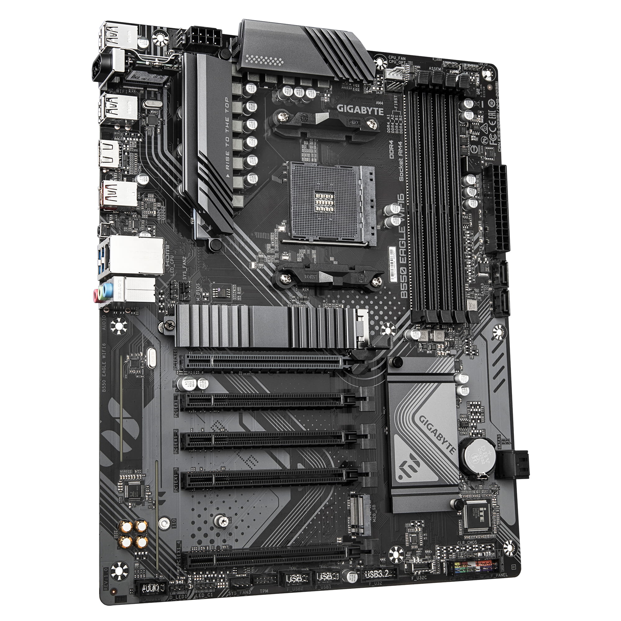 Gigabyte B550 EAGLE WIFI6 - Motherboard - ATX - Socket AM4 - AMD B550 Chipsatz - USB-C 3.2 Gen 1, USB 3.2 Gen 2, USB 3.2 Gen 1 - Bluetooth, Wi-Fi 6E, Gigabit LAN - Onboard-Grafik (CPU erforderlich)