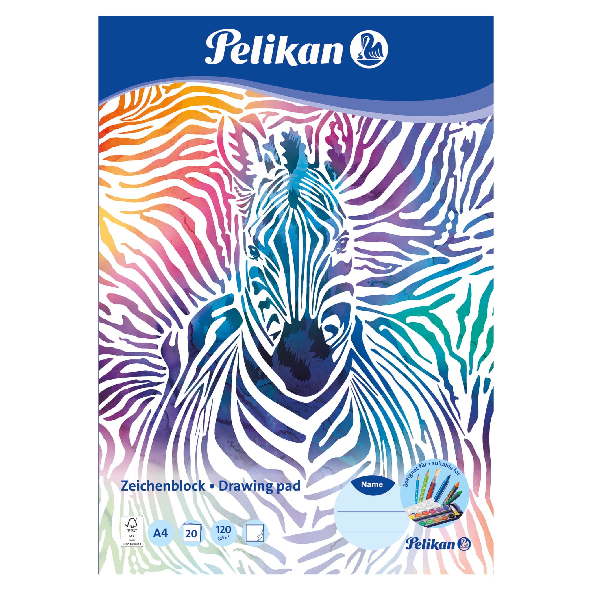 Pelikan 236782, Kunstdruckpapierblock, 120 g/m², 20 Blätter Pelikan 236782, Kunstdruckpapierblock, 120 g/m², 20 Blätter