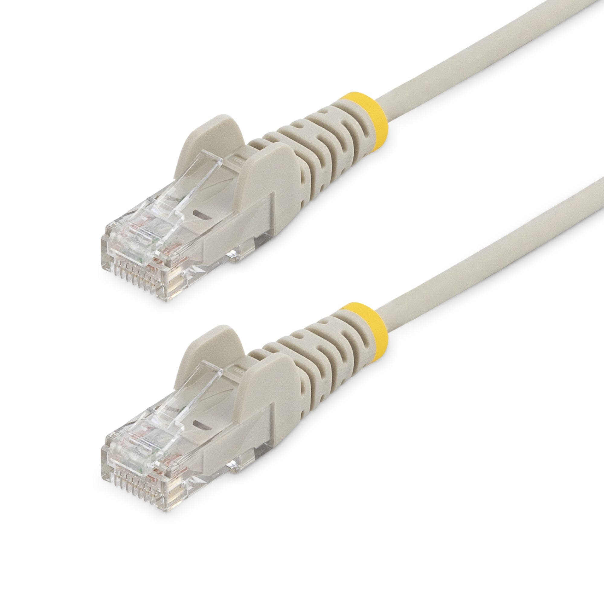 StarTech.com 2.5m Slim LSZH CAT6 Ethernet Cable, 10 Gigabit Snagless RJ45 100W PoE Patch Cord, CAT 6 10GbE UTP Network Cable w/Strain Relief, Grey, ETL, Low Smoke Zero Halogen - Category 6 - 28AWG (N6PAT250CMGRS)