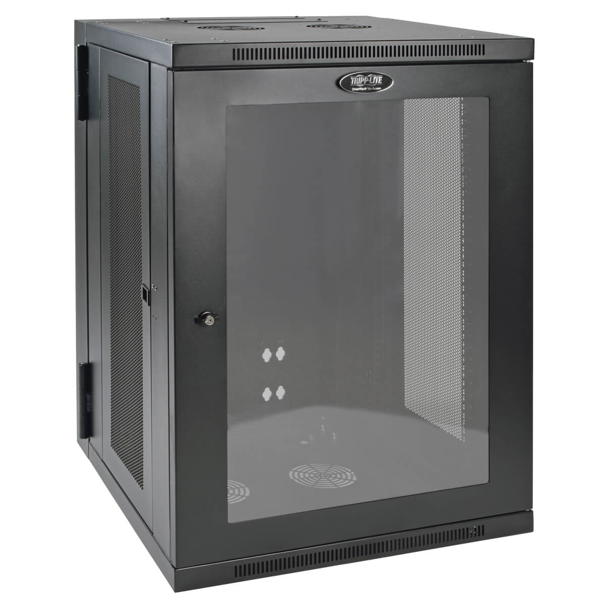 Tripp Eaton Tripp Lite Series 18U Wall Mount Rack Enclosure Server Cabinet w Hinged Acrylic Window - Schrank Netzwerkschrank - geeignet für Wandmontage - Schwarz - 18U - 48.3 cm (19")