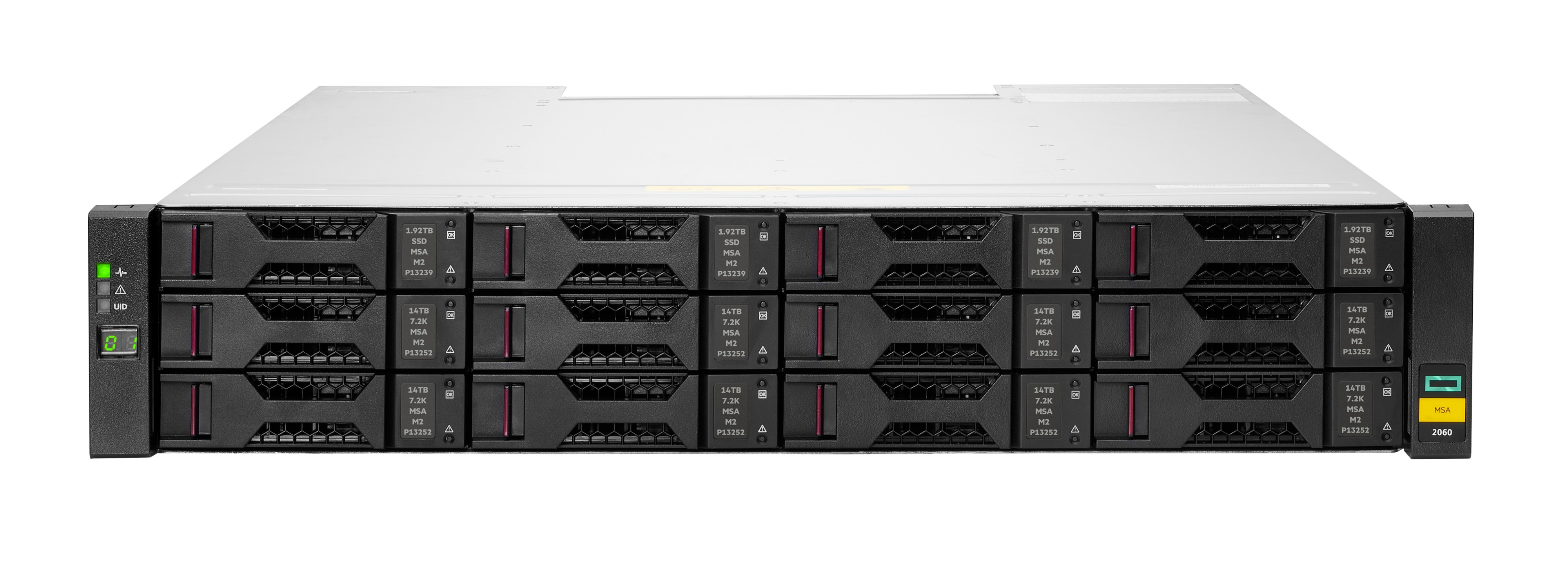 HPE Modular Smart Array 2060 LFF 2x12Gb SAS 4-port Controller Storage Array - Festplatten-Array - 0 TB - 12 Schächte (SAS-3)