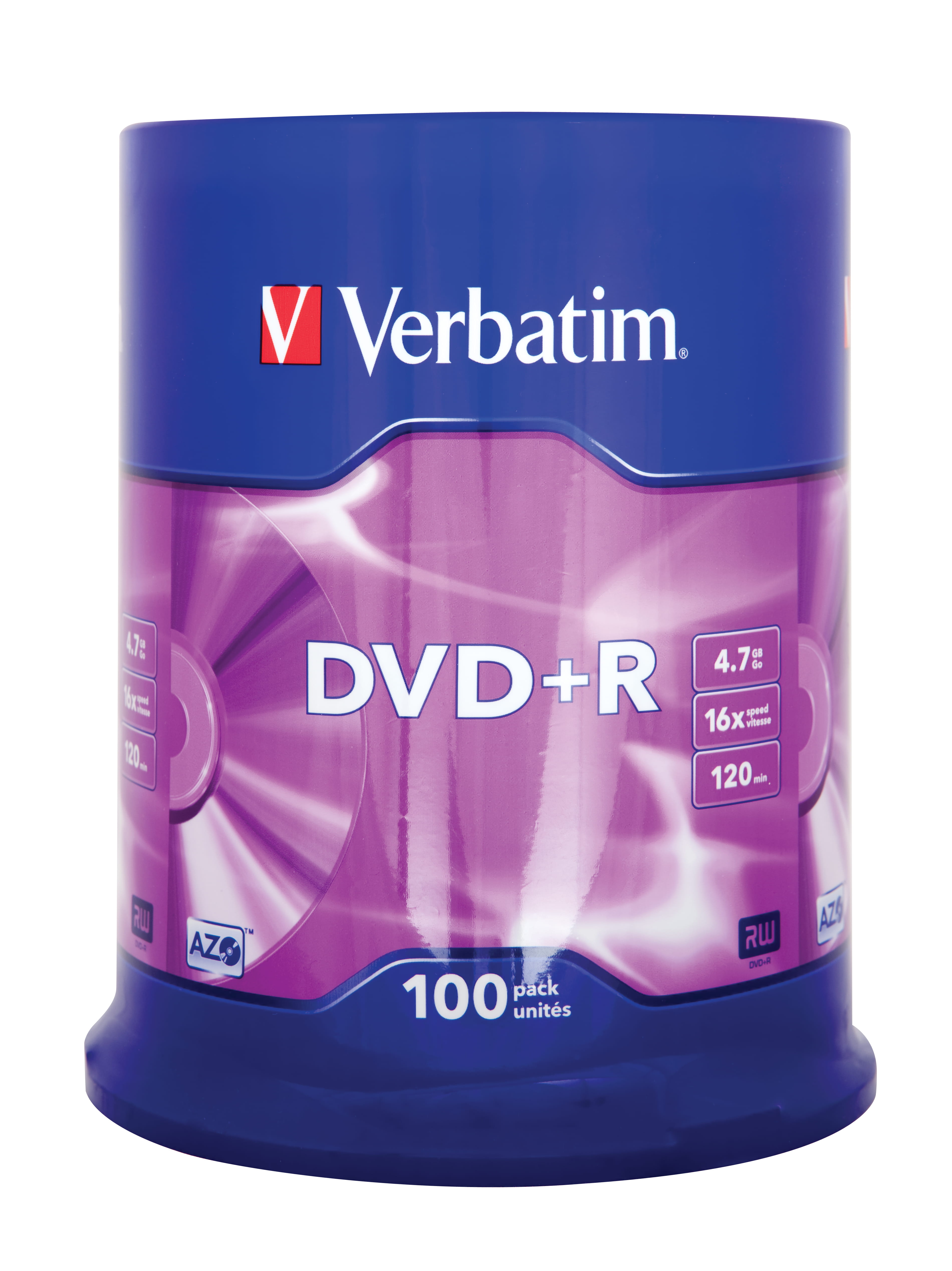 Verbatim 100 x DVD+R - 4.7 GB 16x - mattsilber
