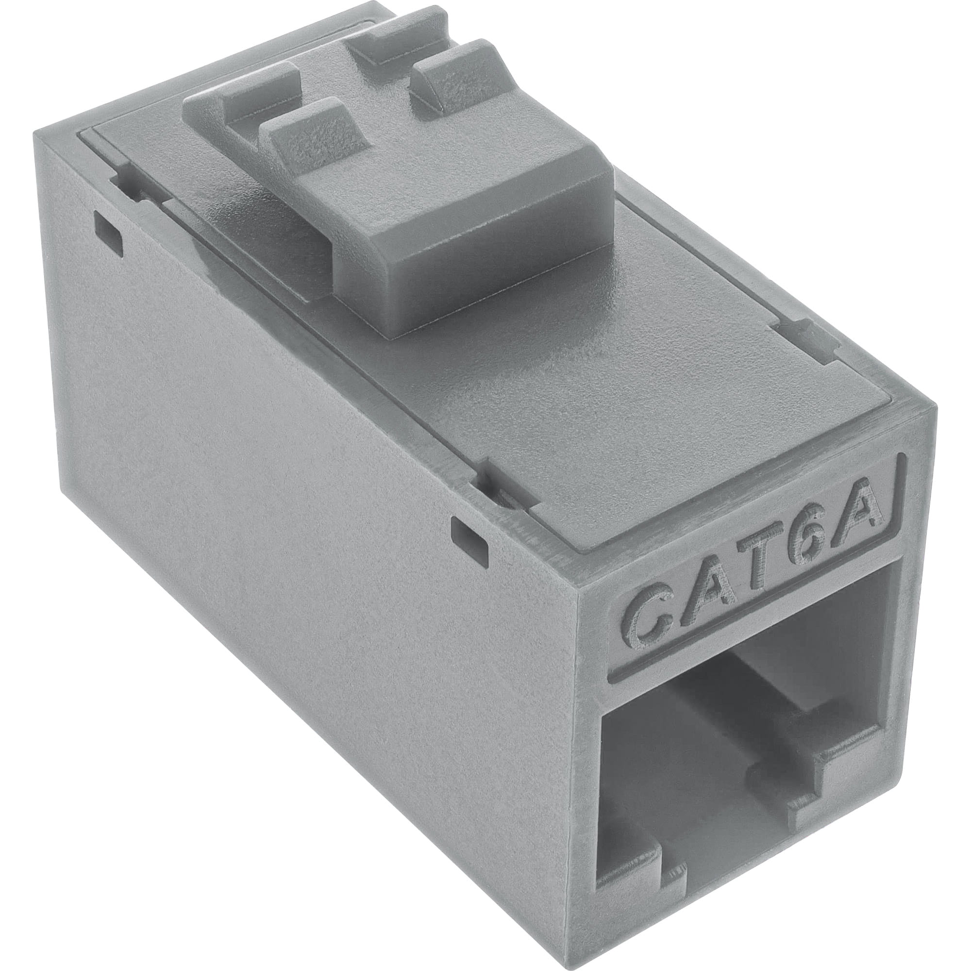 InLine Keystone RJ45 Buchse/Buchse - ungeschirmt - Cat.6A - 8er Pack - grau