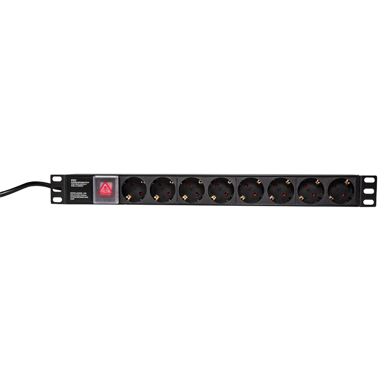 LogiLink Stromverteilungseinheit (Rack - einbaufähig) - Wechselstrom 250 V - 3500 Watt - Eingabe, Eingang power CEE 7/7 - Ausgangsanschlüsse: 8 - 1U - 48.3 cm (19")