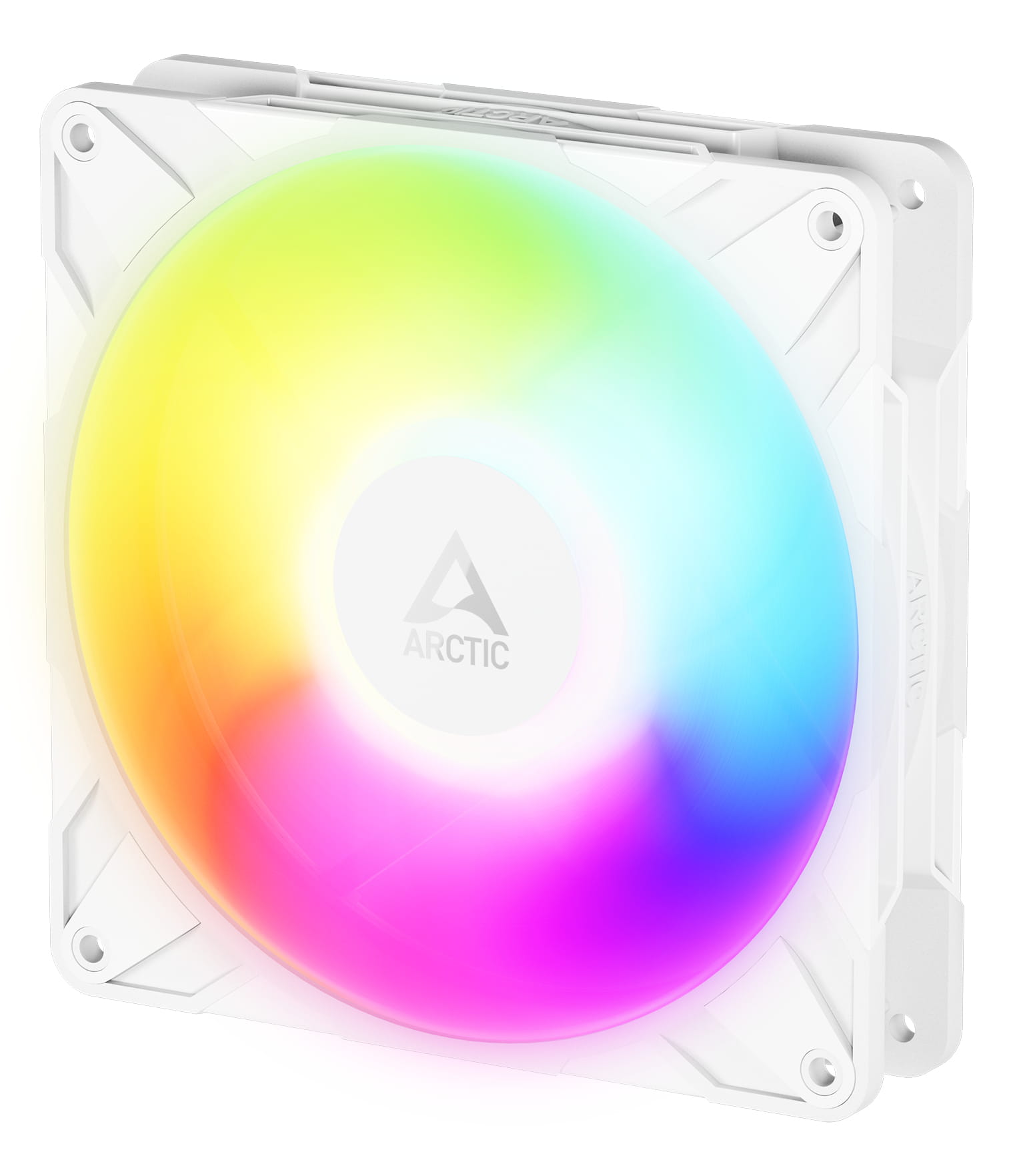 Arctic Freezer P14 Pro Reverse A-RGB (White) - 140 mm A-RGB PWM-Lüfter mit Kabelsplitter, Ventilator, 14 cm, 166,5 m³/h, Weiß