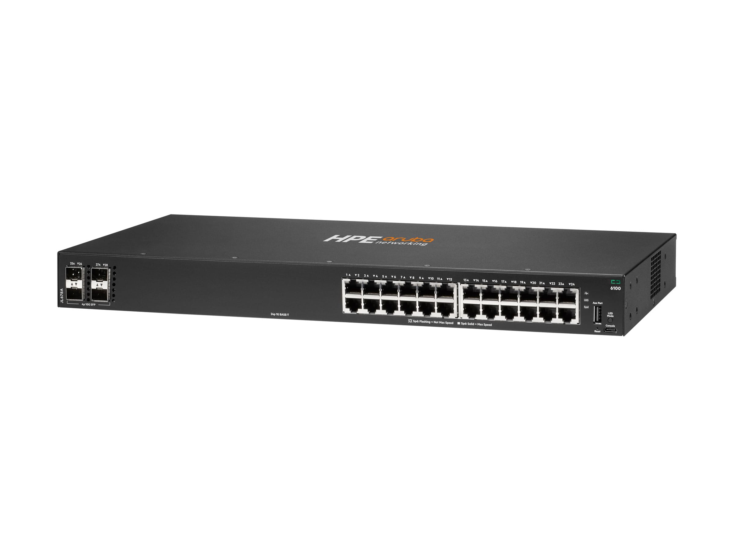 HPE Aruba Networking 6100 24G 4SFP+ Switch - Switch - managed