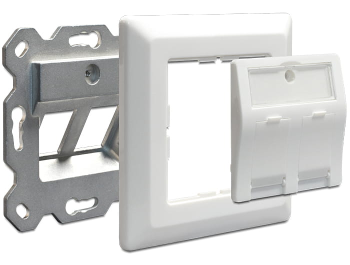 Delock Keystone Wall Outlet - Wanddose - weiß