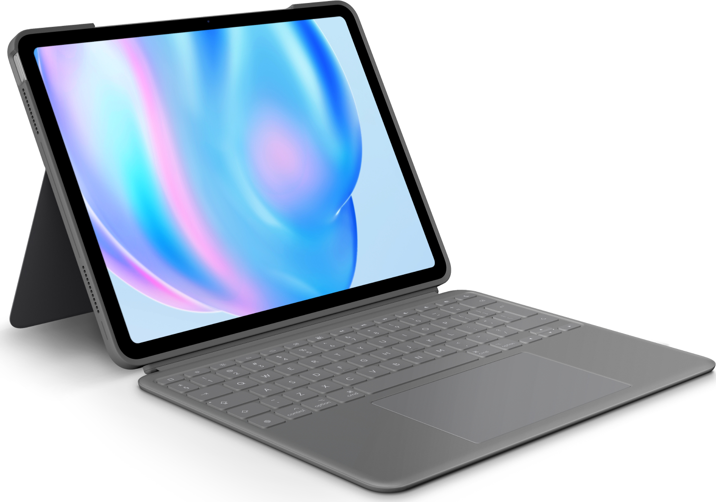 Logitech Combo Touch - Tastatur und Foliohülle - mit Trackpad - hintergrundbeleuchtet - Apple Smart connector - QWERTY - US International - Oxford Gray - für Apple 11-inch iPad Air (M2, M3)