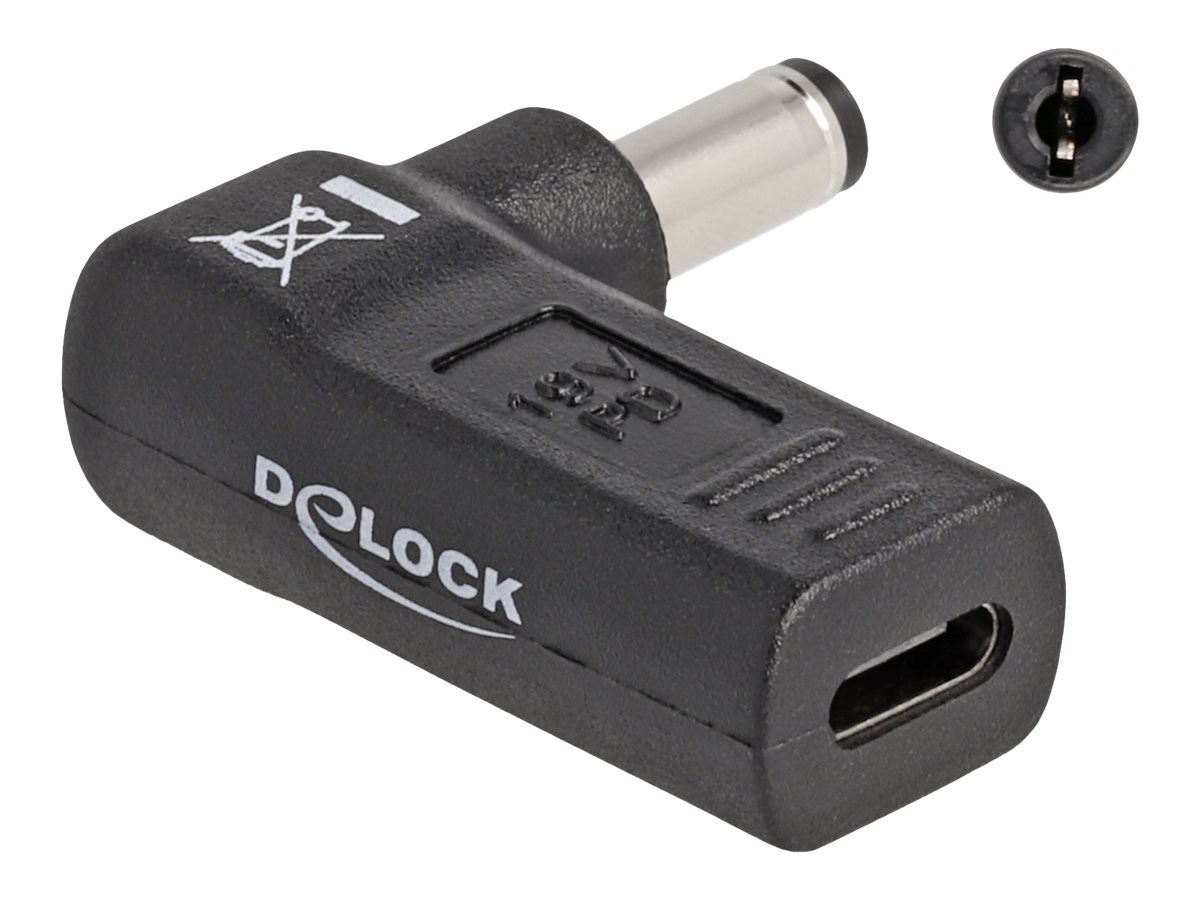 Delock Netzteil - 24 pin USB-C (W) zu Gleichstromstecker 5,5 x 2,1 mm (M)