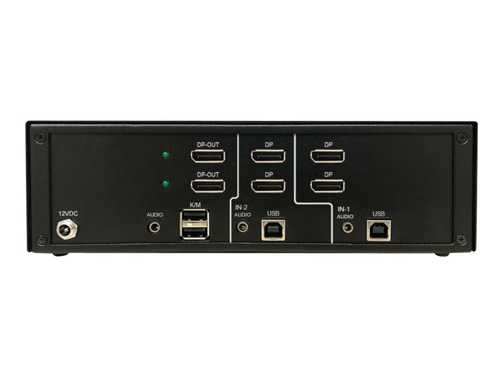Tripp Secure KVM Switch, 2-Port, Dual Head, DisplayPort to DisplayPort, 4K, NIAP PP4.0, Audio, TAA