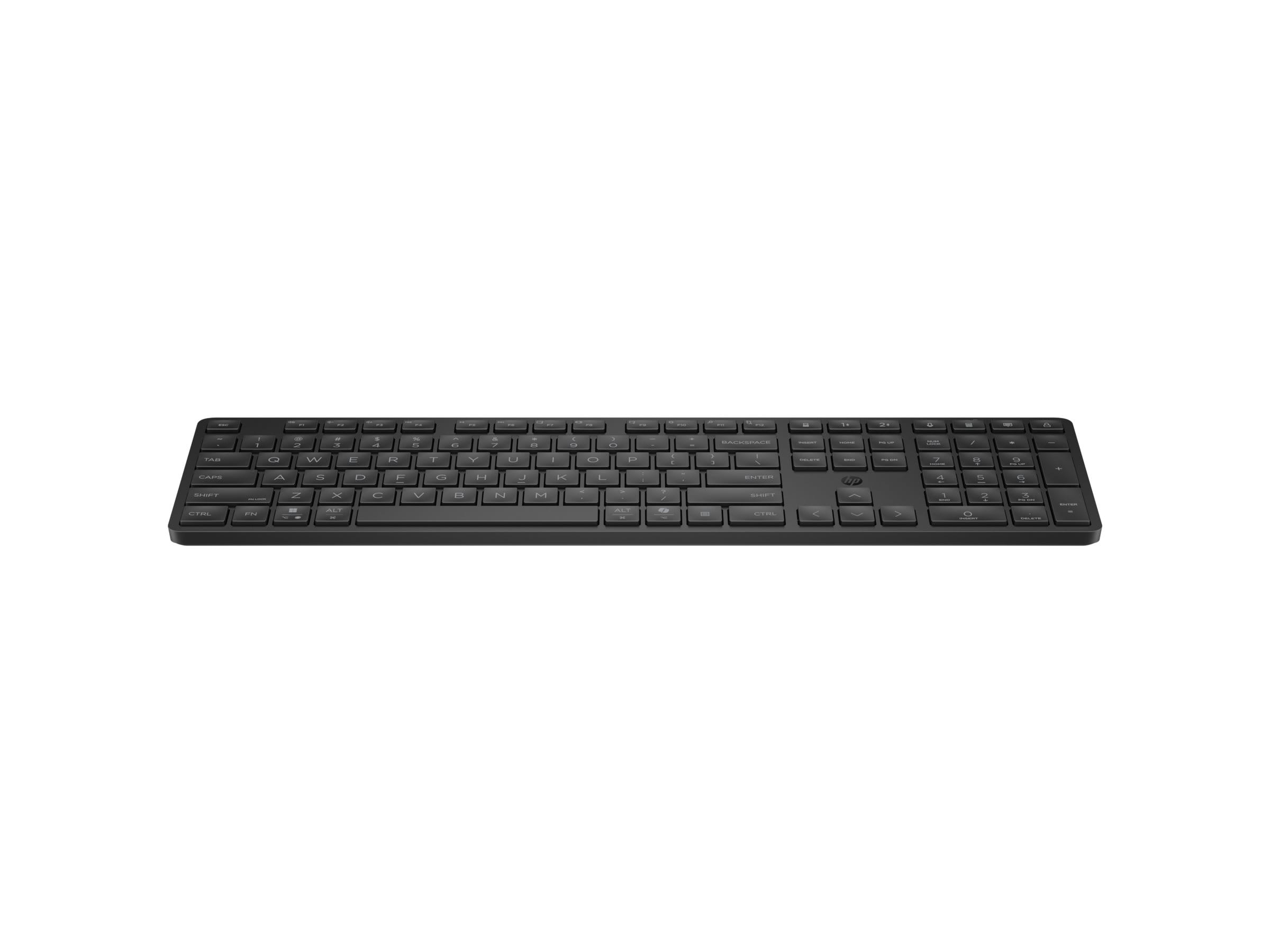 HP 495k - Tastatur - Dual-Modus, 3-Zonen-Layout, Multi-Gerät, flacher Tastenanschlag