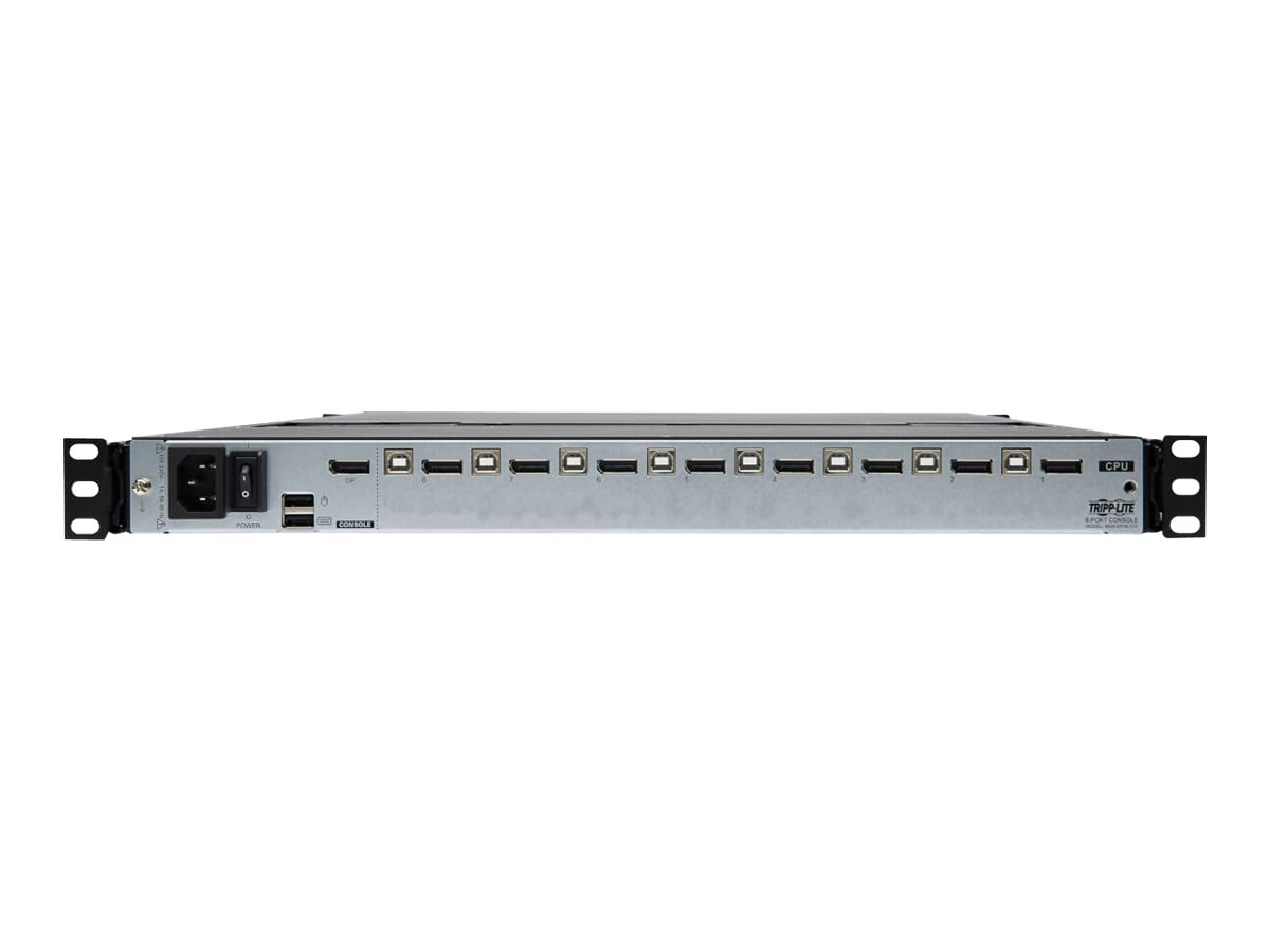 Tripp Eaton Tripp Lite Series DisplayPort KVM Console Switch 8-Port 17in LCD Dual Rail 1URM - KVM-Konsole mit KVM-Switch - 8 Anschlüsse - USB - 43.2 cm (17")