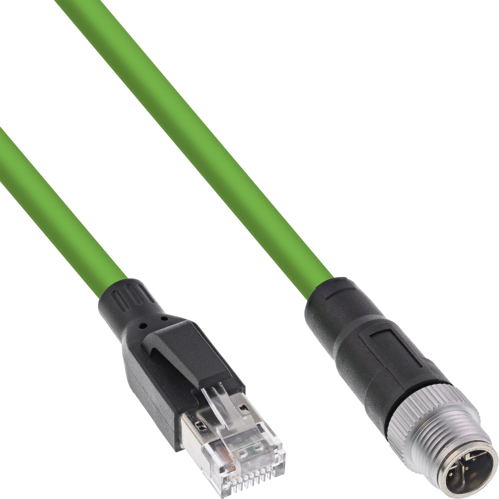 InLine Industrie Netzwerkkabel - M12 8-pin X-kodiert St. zu RJ45 St. Cat.6A 7,5m