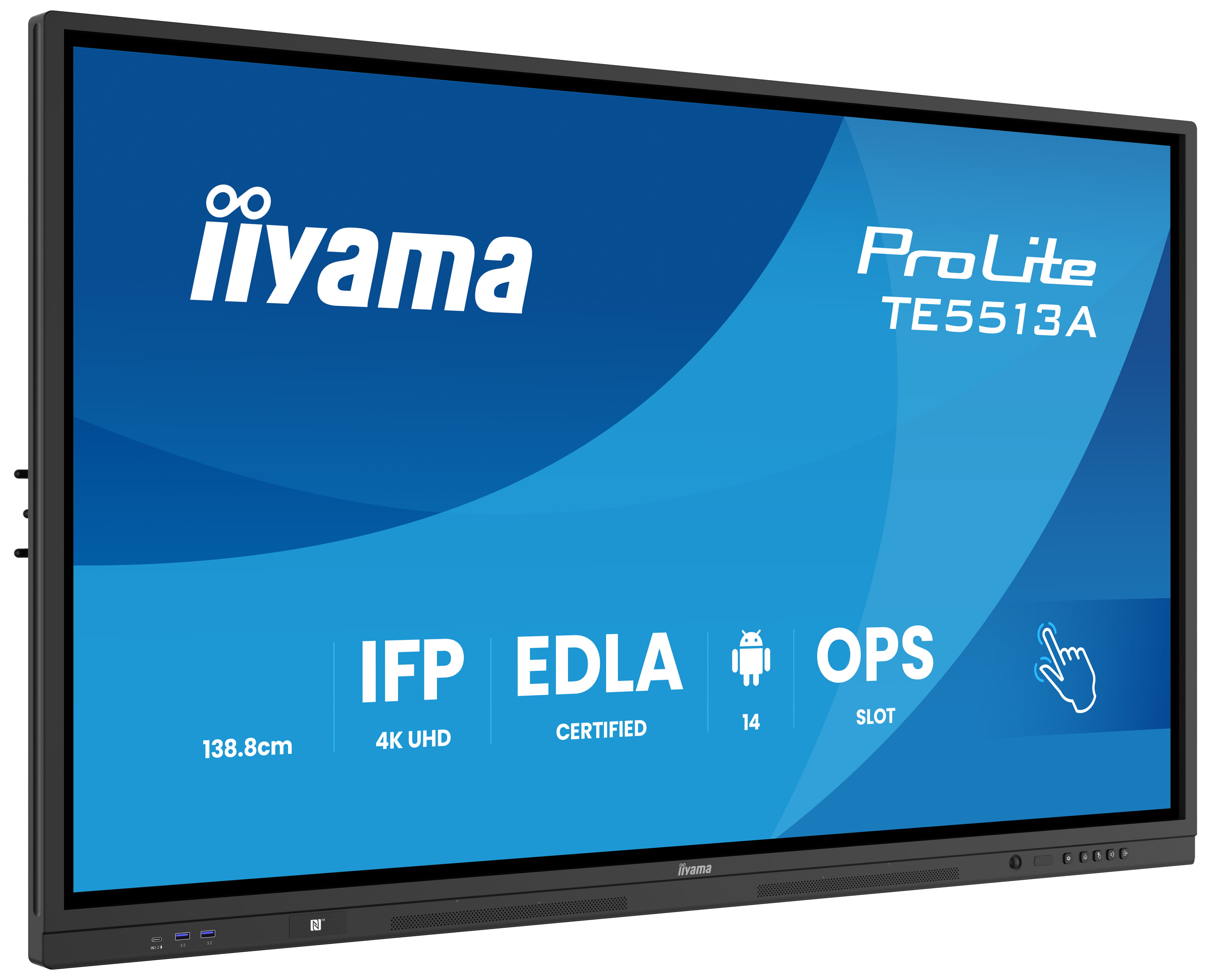 Iiyama ProLite TE5513A-B1AG - 140 cm (55") Diagonalklasse LCD-Display mit LED-Hintergrundbeleuchtung - interaktive Digital Signage - mit Touchscreen (Multi-Touch)