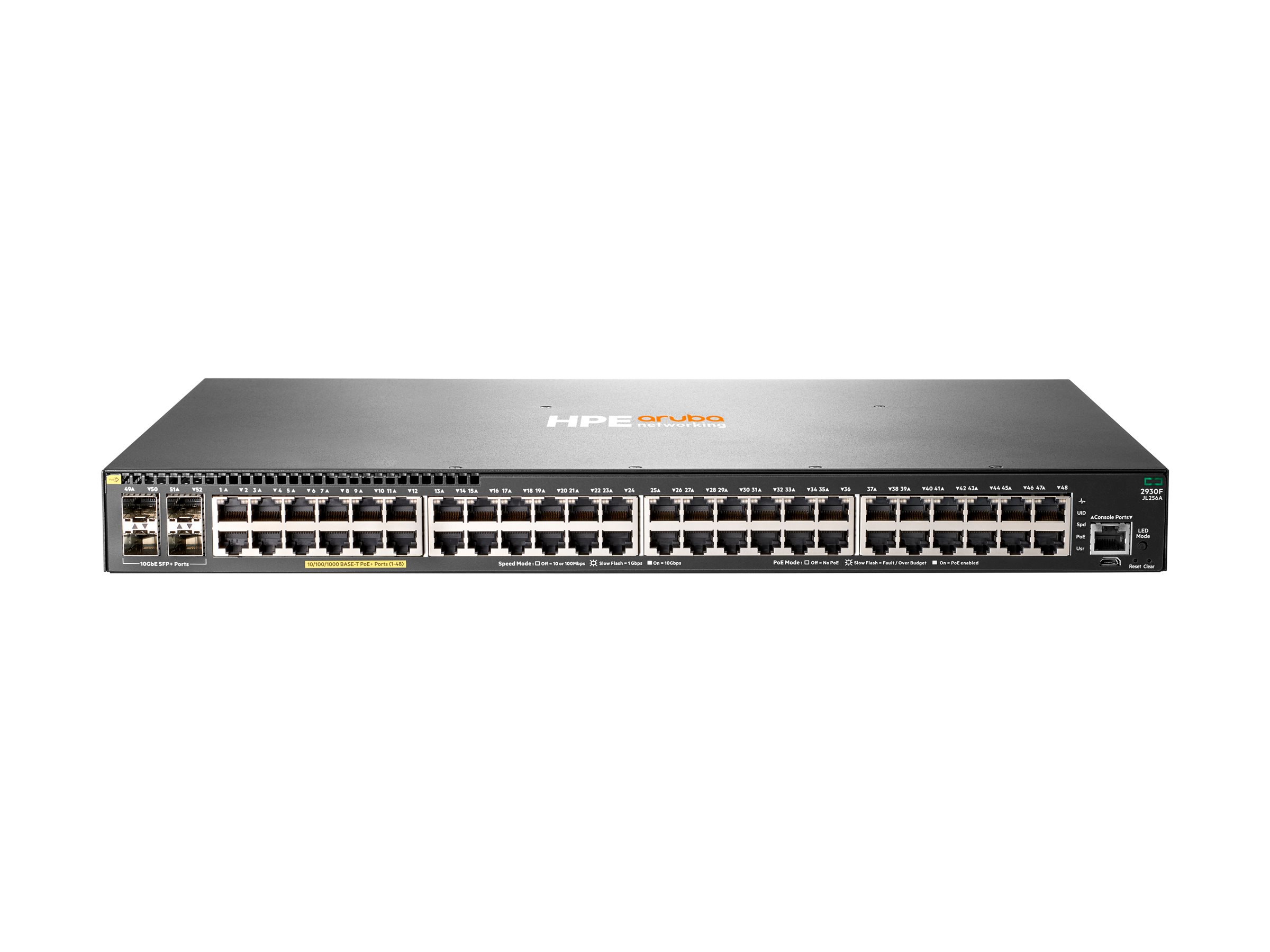 HPE Aruba Networking 2930F 48G PoE+ 4SFP+ - Switch - L3 - managed - 48 x 10/100/1000 (PoE+)