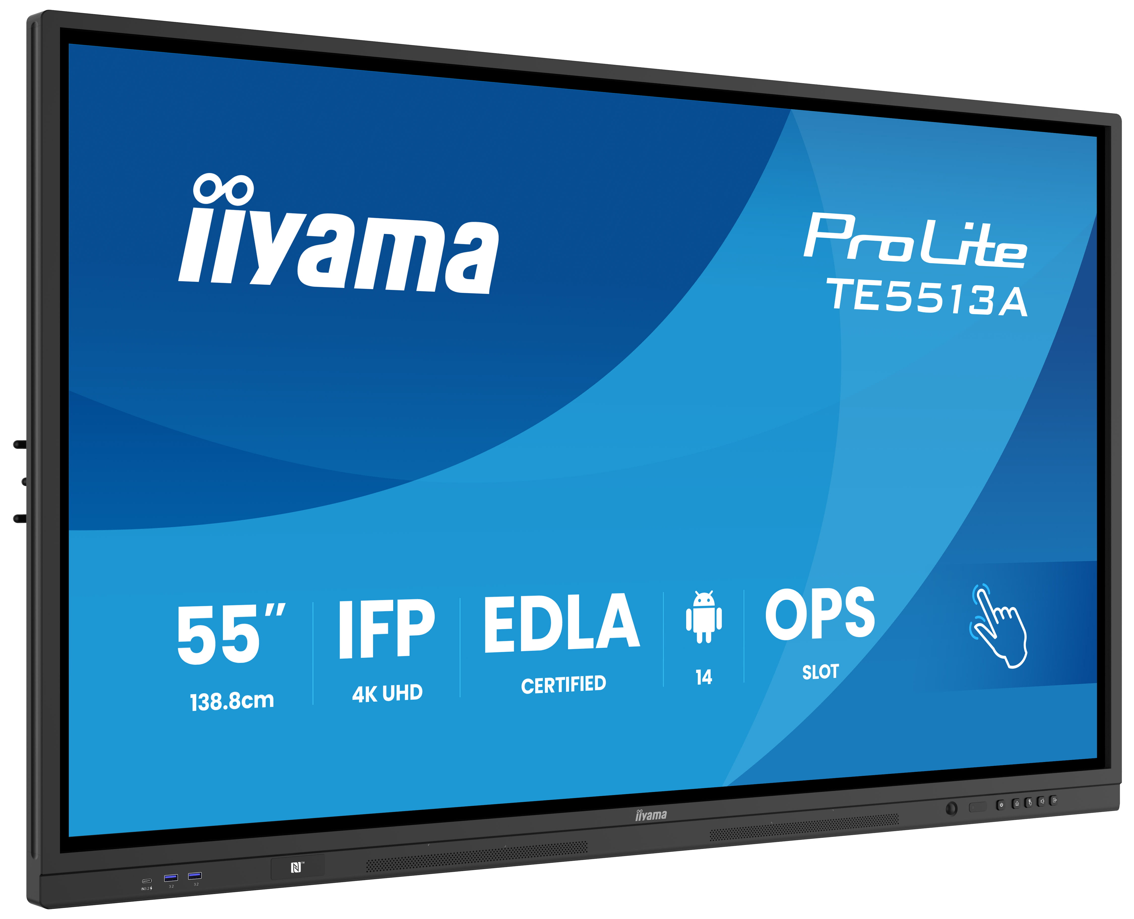 Iiyama ProLite TE5513A-B1AG - 140 cm (55") Diagonalklasse LCD-Display mit LED-Hintergrundbeleuchtung - interaktive Digital Signage - mit Touchscreen (Multi-Touch)