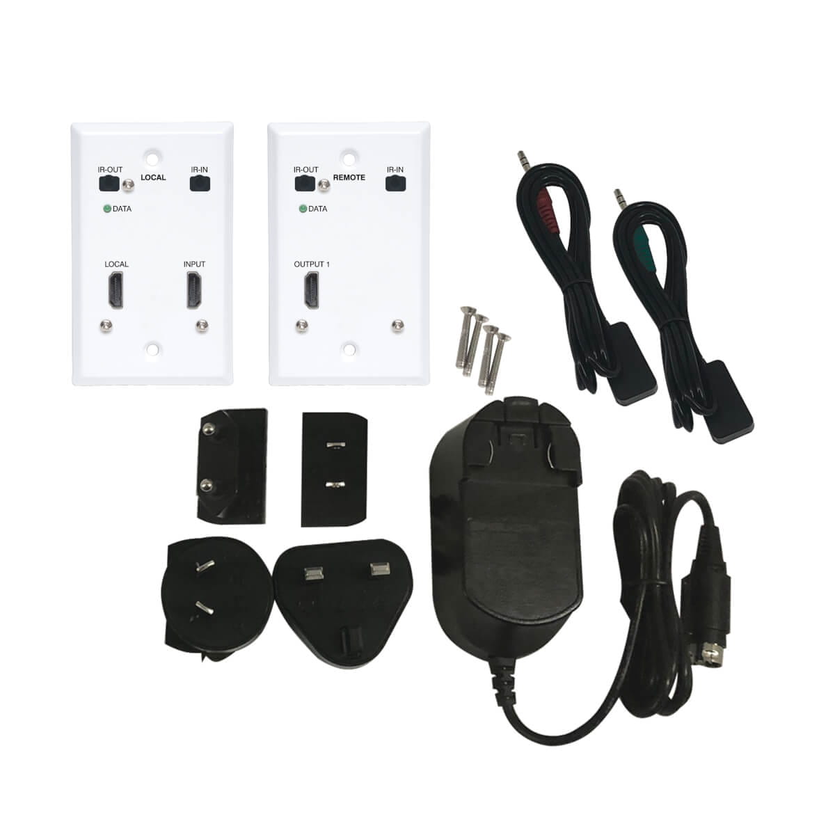 Tripp Eaton Tripp Lite Series HDMI over Cat6 Extender Kit, Wallplate Transmitter and Receiver, 4K 60Hz, 4:4:4, IR, PoC, HDR, HDCP 2.2, 230 ft., TAA